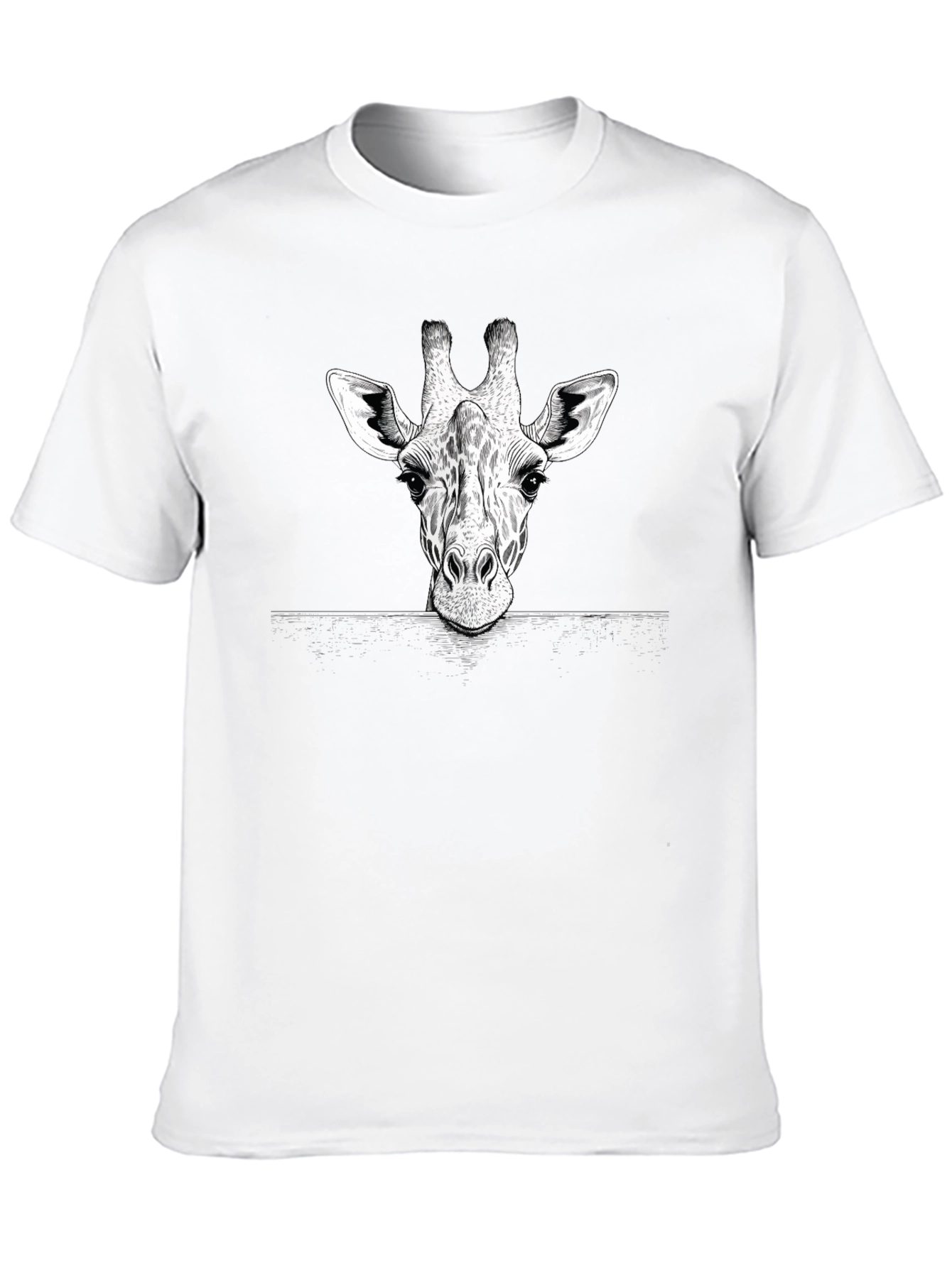 Giraffe Graphic Print T-Shirt