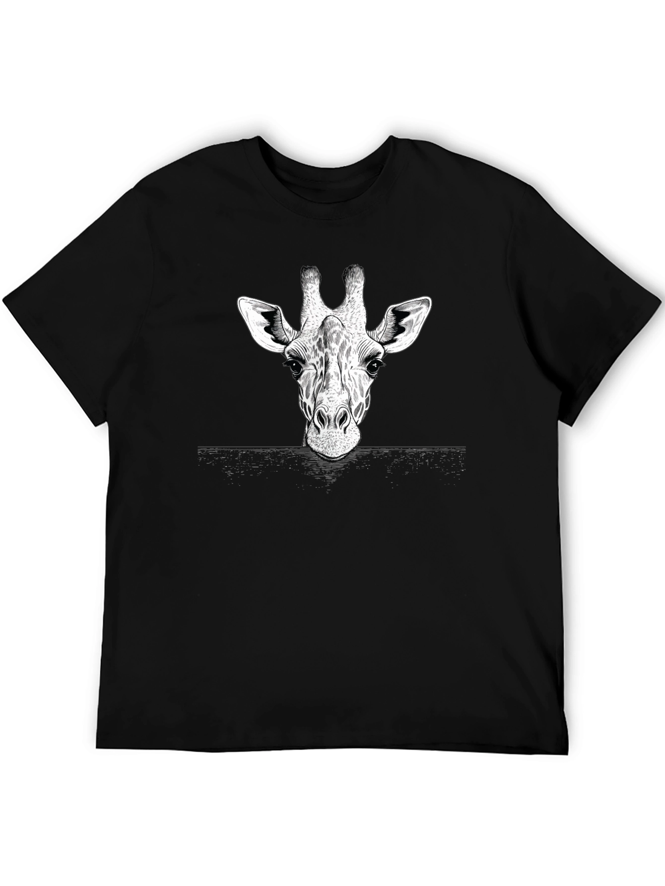 Giraffe Graphic Print T-Shirt