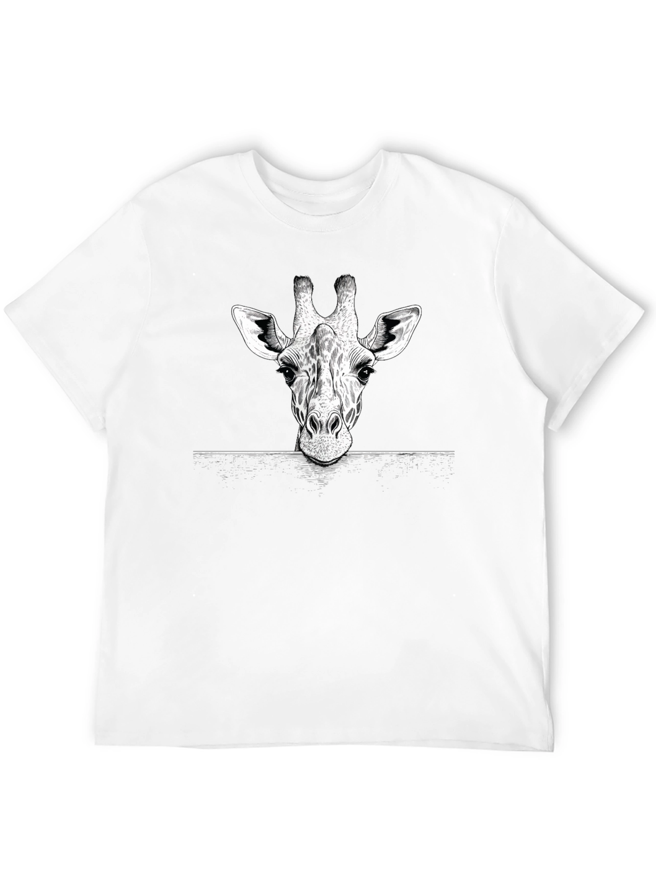 Giraffe Graphic Print T-Shirt