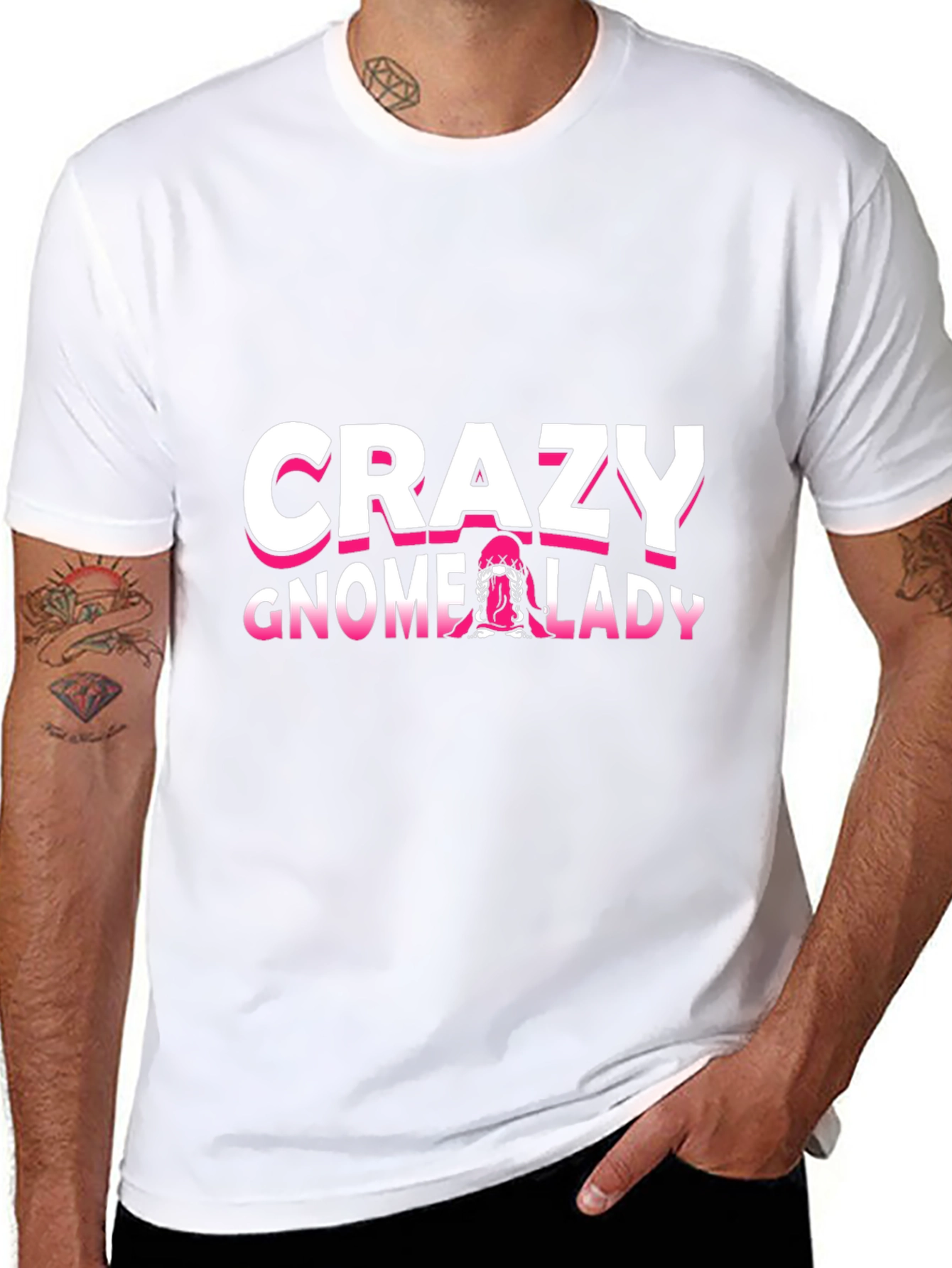 Crazy Gnome Lady T-Shirt