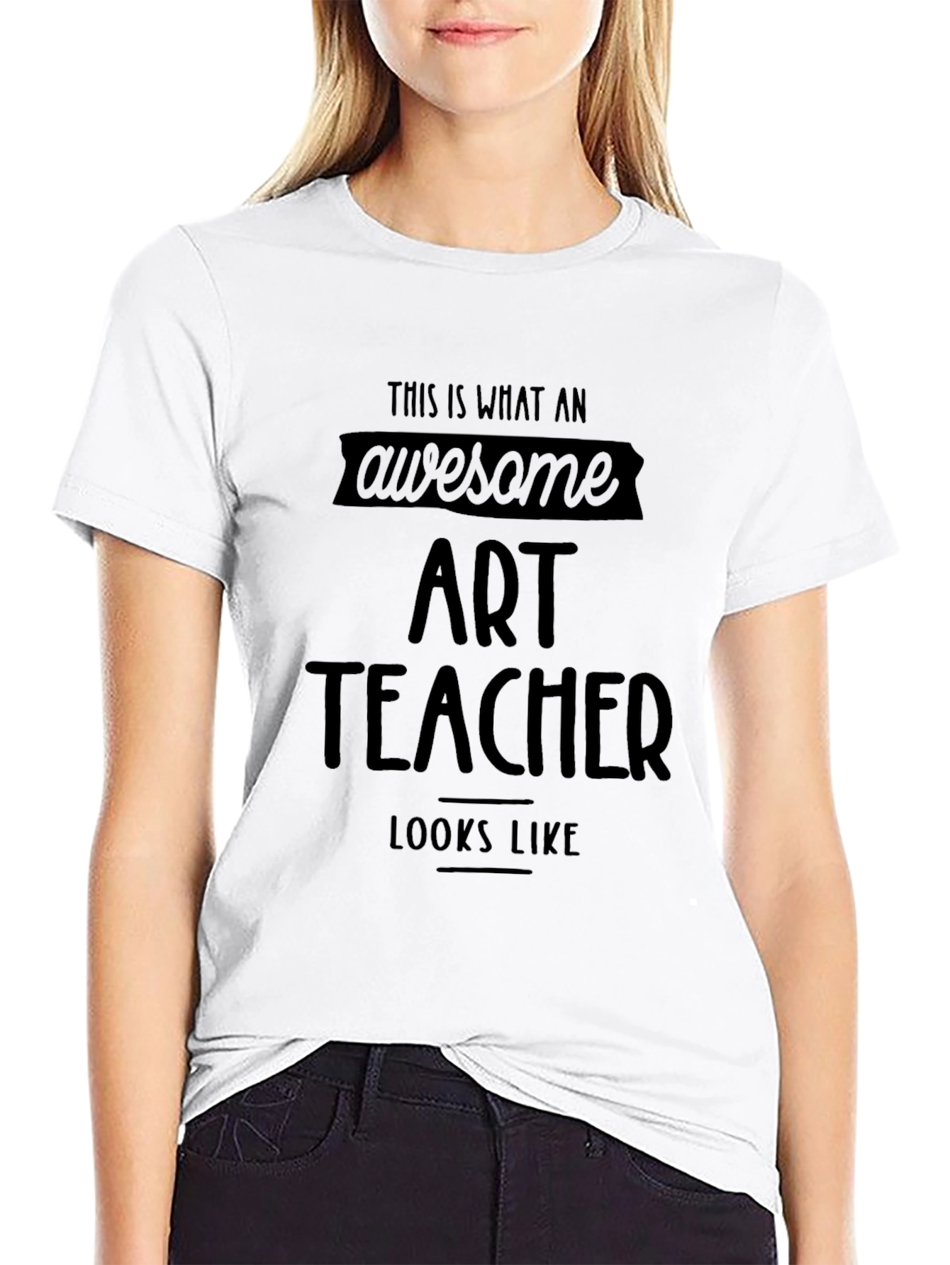 Awesome Art Teacher Black T-Shirt