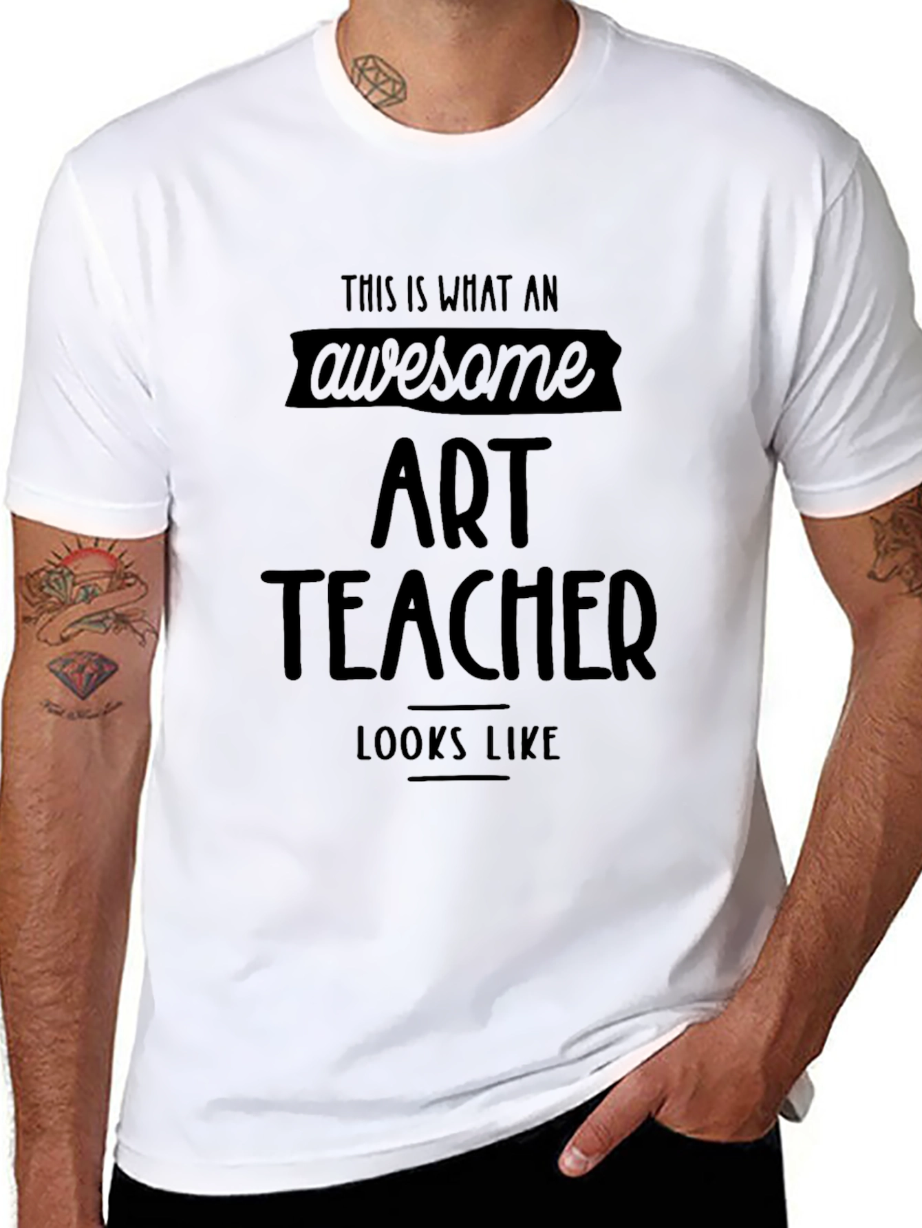 Awesome Art Teacher Black T-Shirt