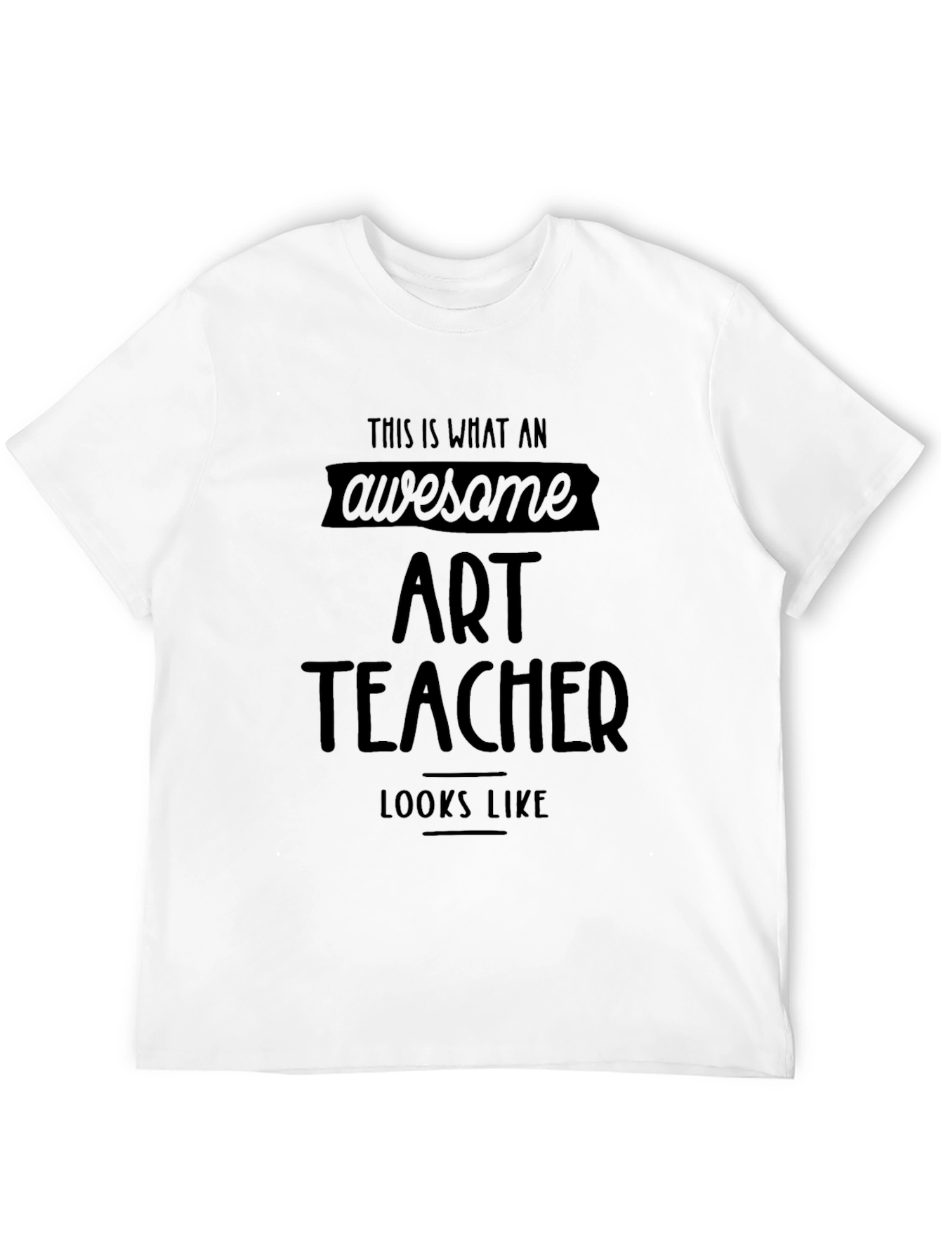 Awesome Art Teacher Black T-Shirt