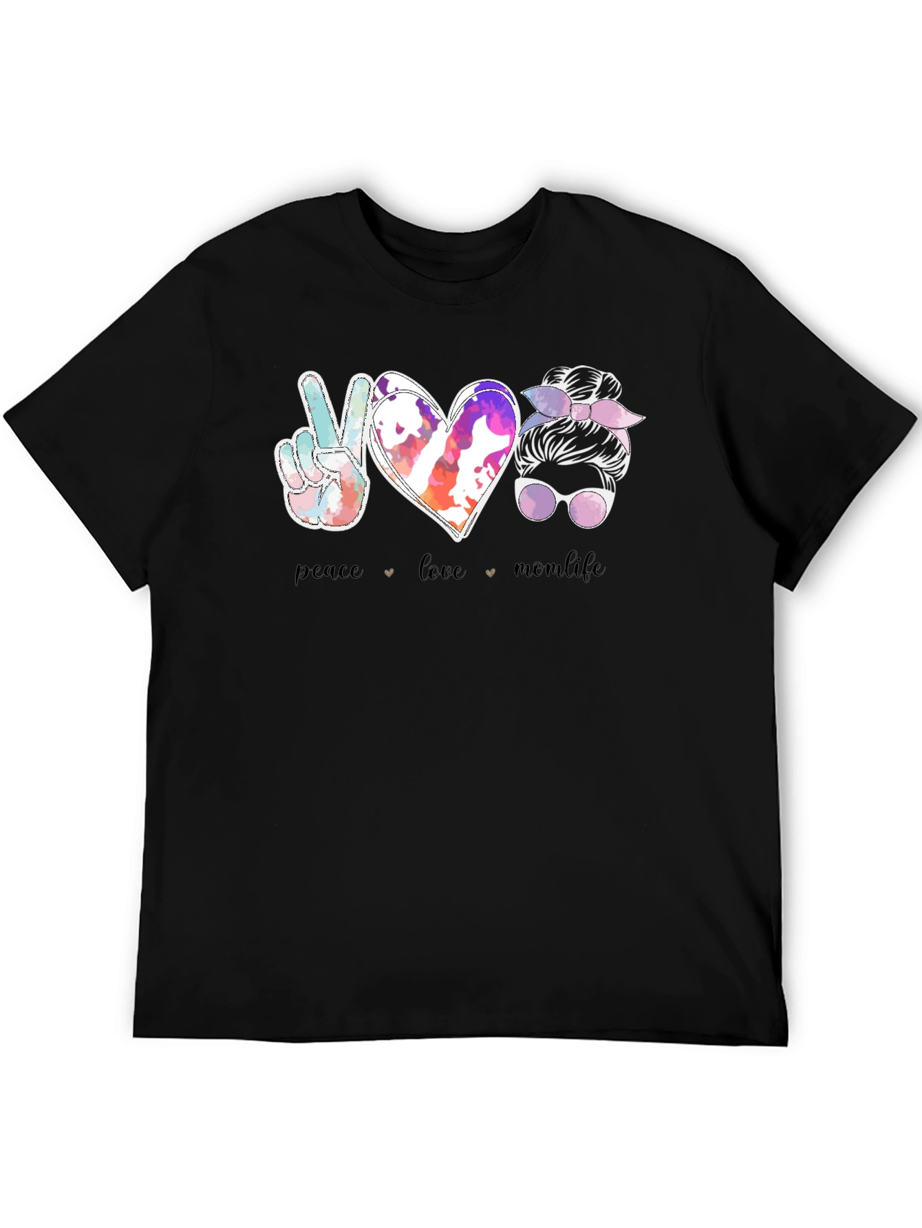 Peace Love Mom Life Graphic Tee