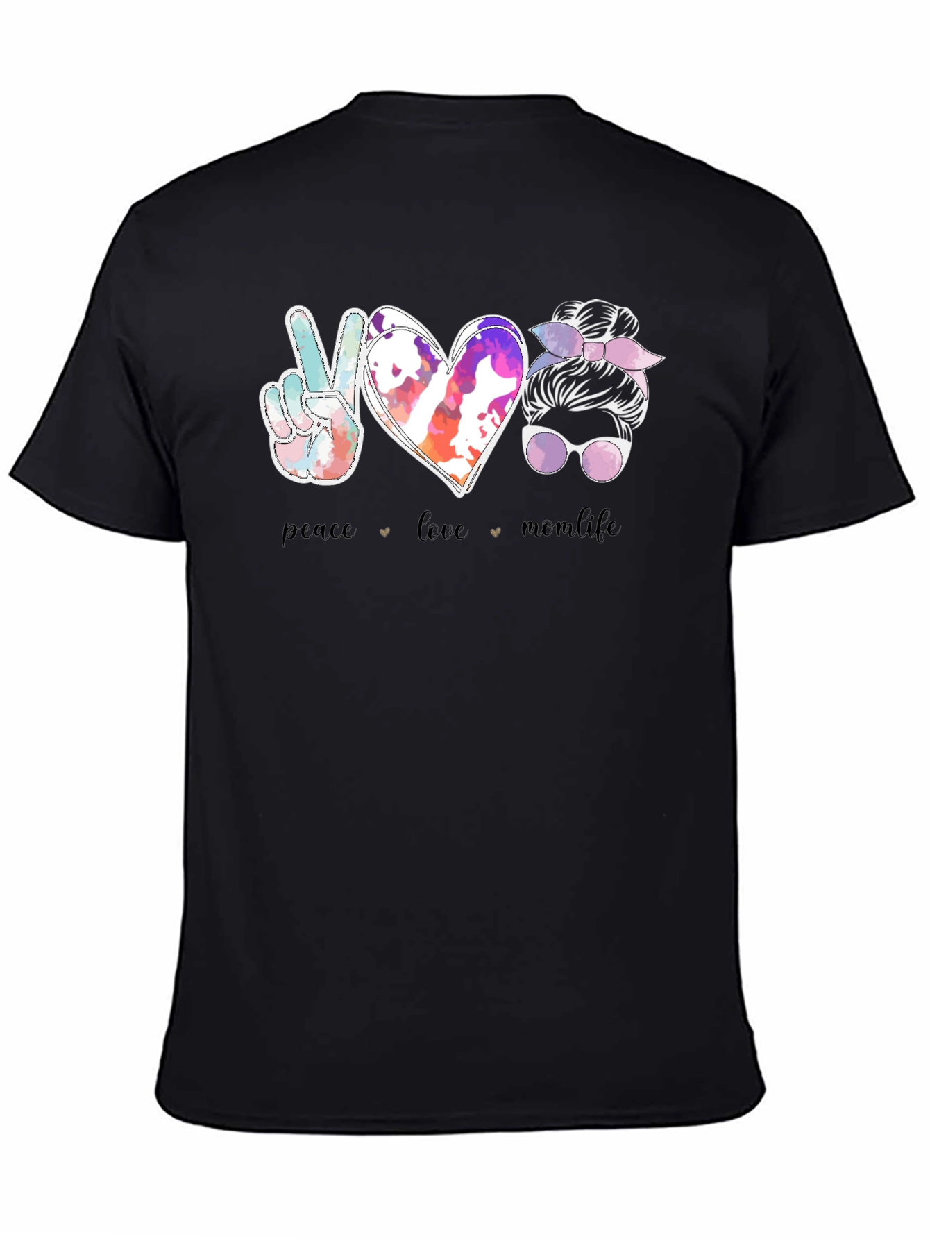 Peace Love Mom Life Graphic Tee