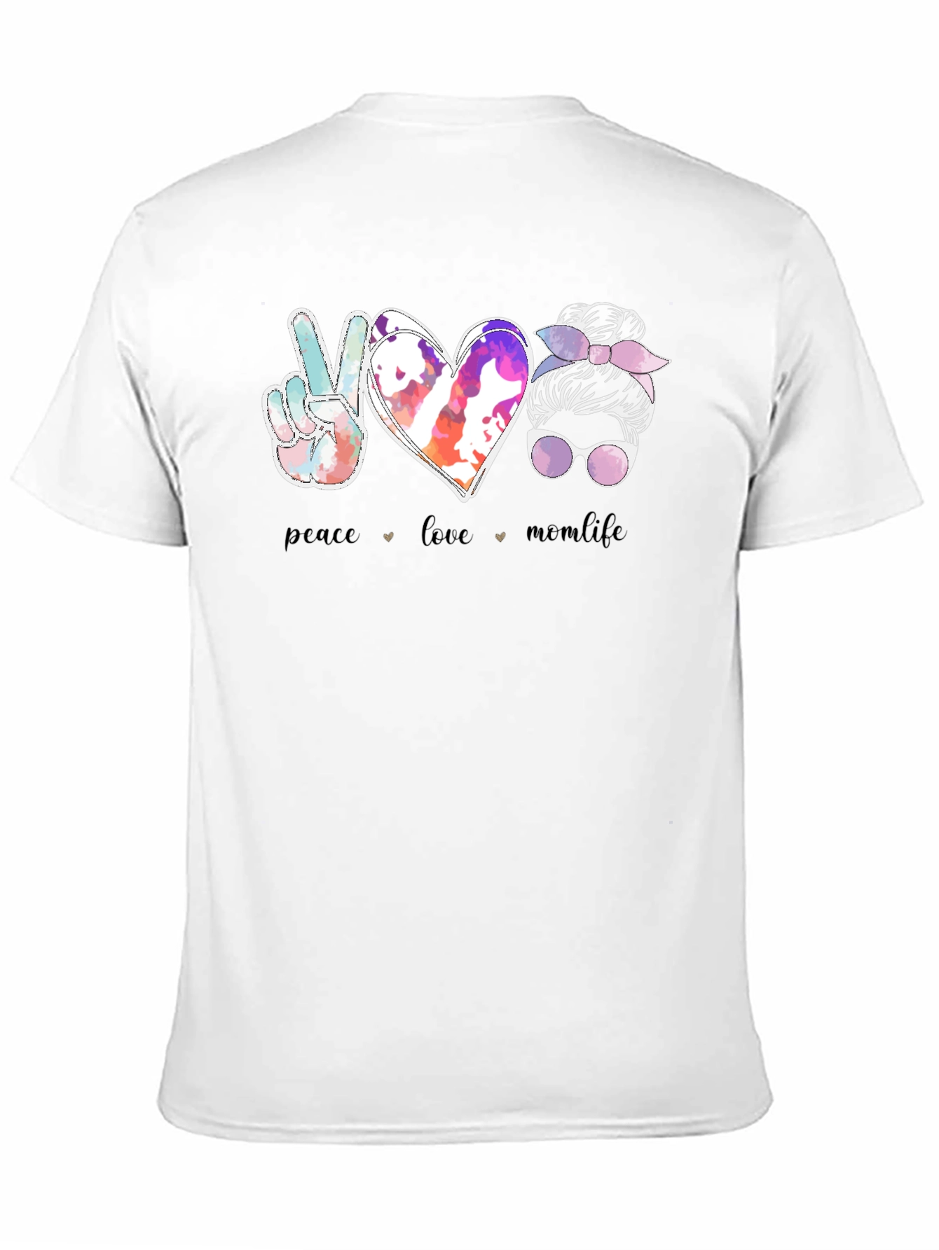 Peace Love Mom Life Graphic Tee