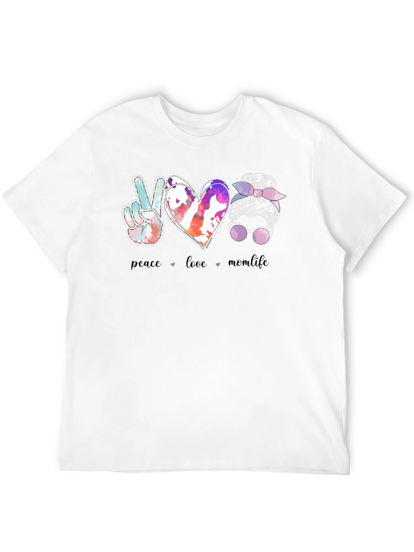 Peace Love Mom Life Graphic Tee