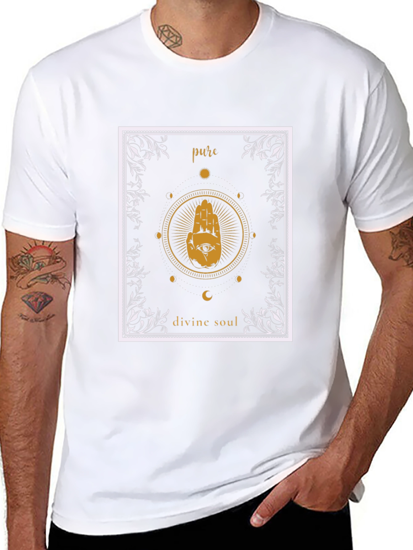 Pure Divine Soul Graphic T-Shirt - Black