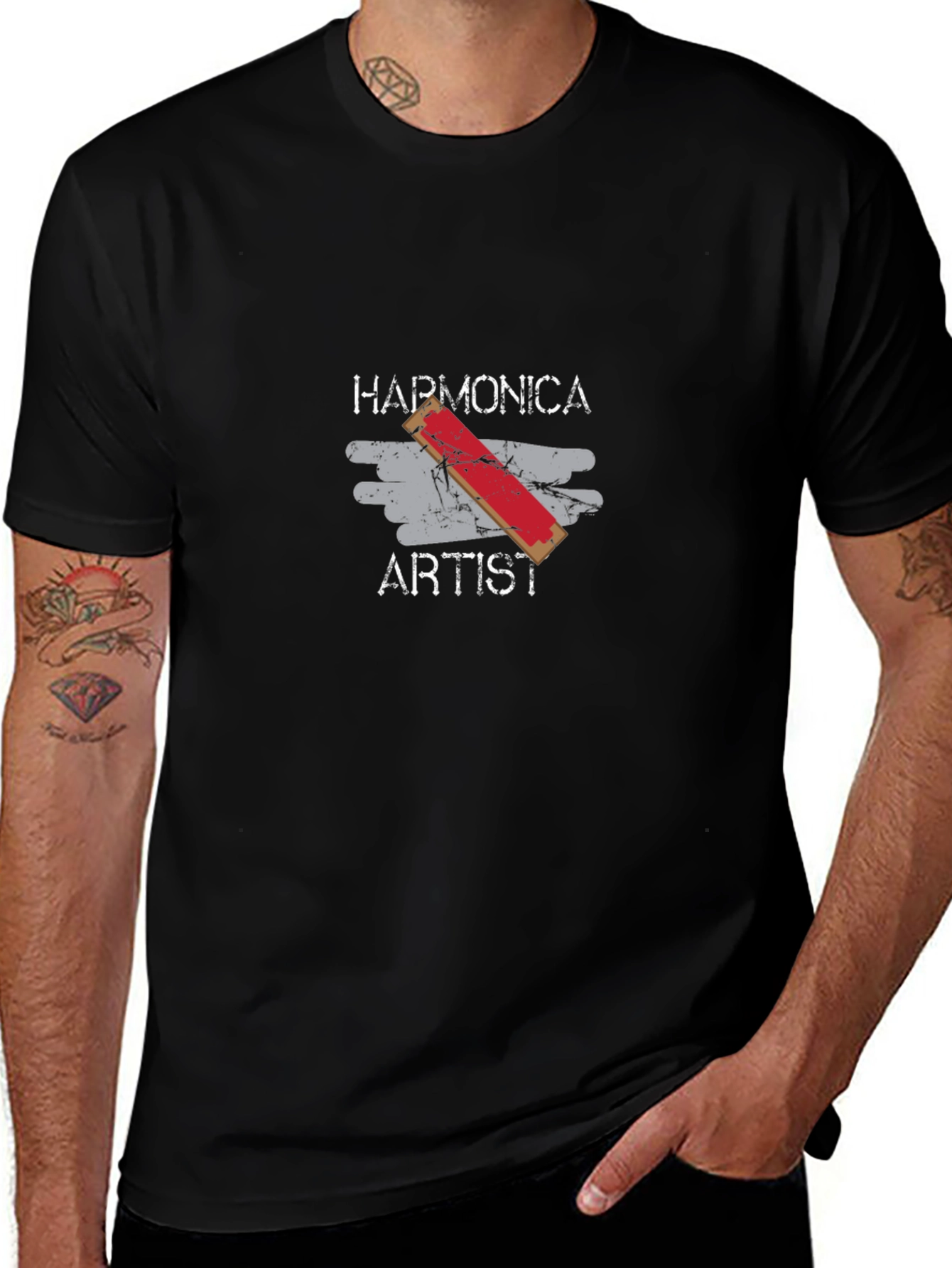 Harmonica Artist Graphic Tee