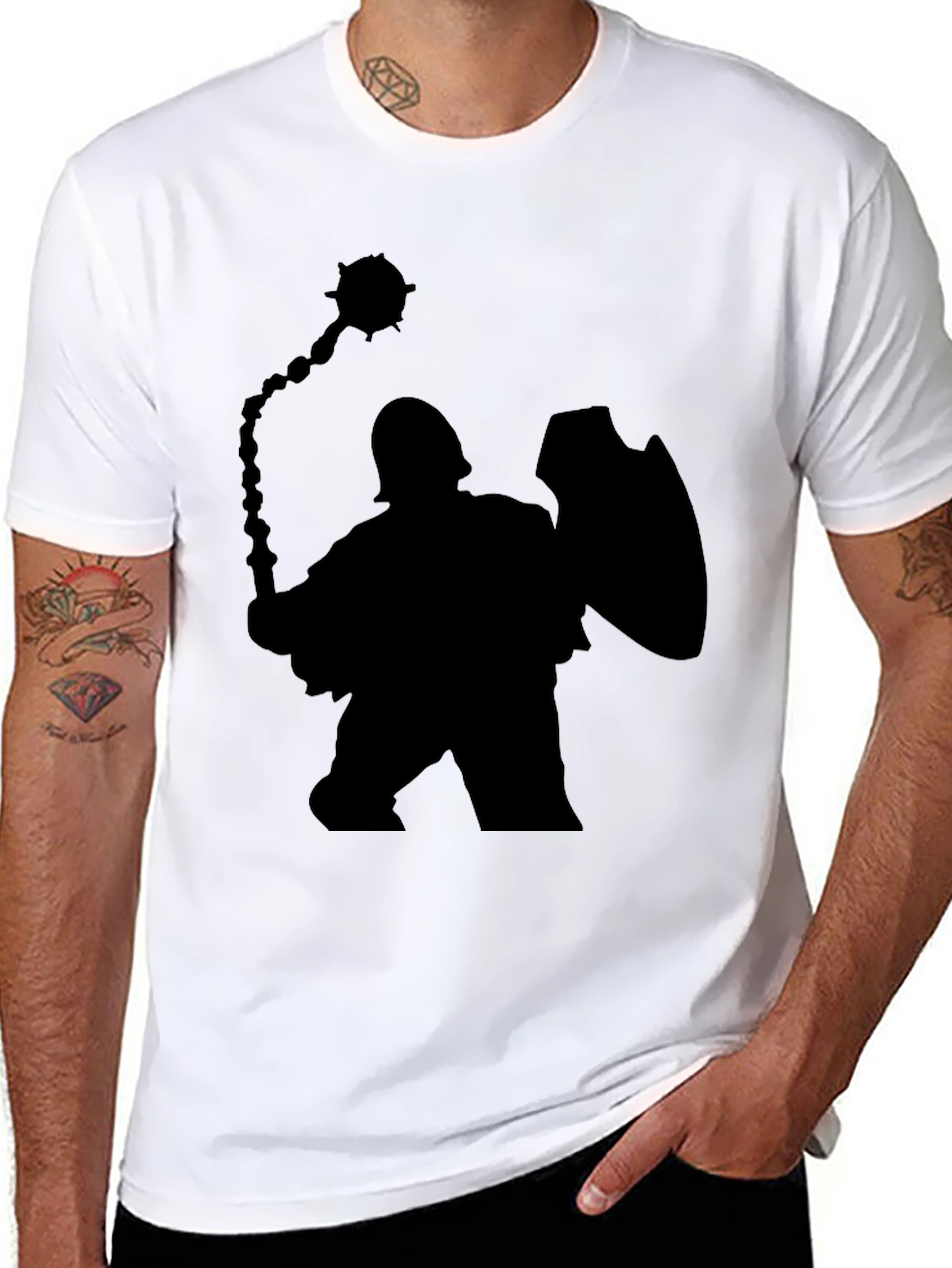Warrior Silhouette Black T-Shirt