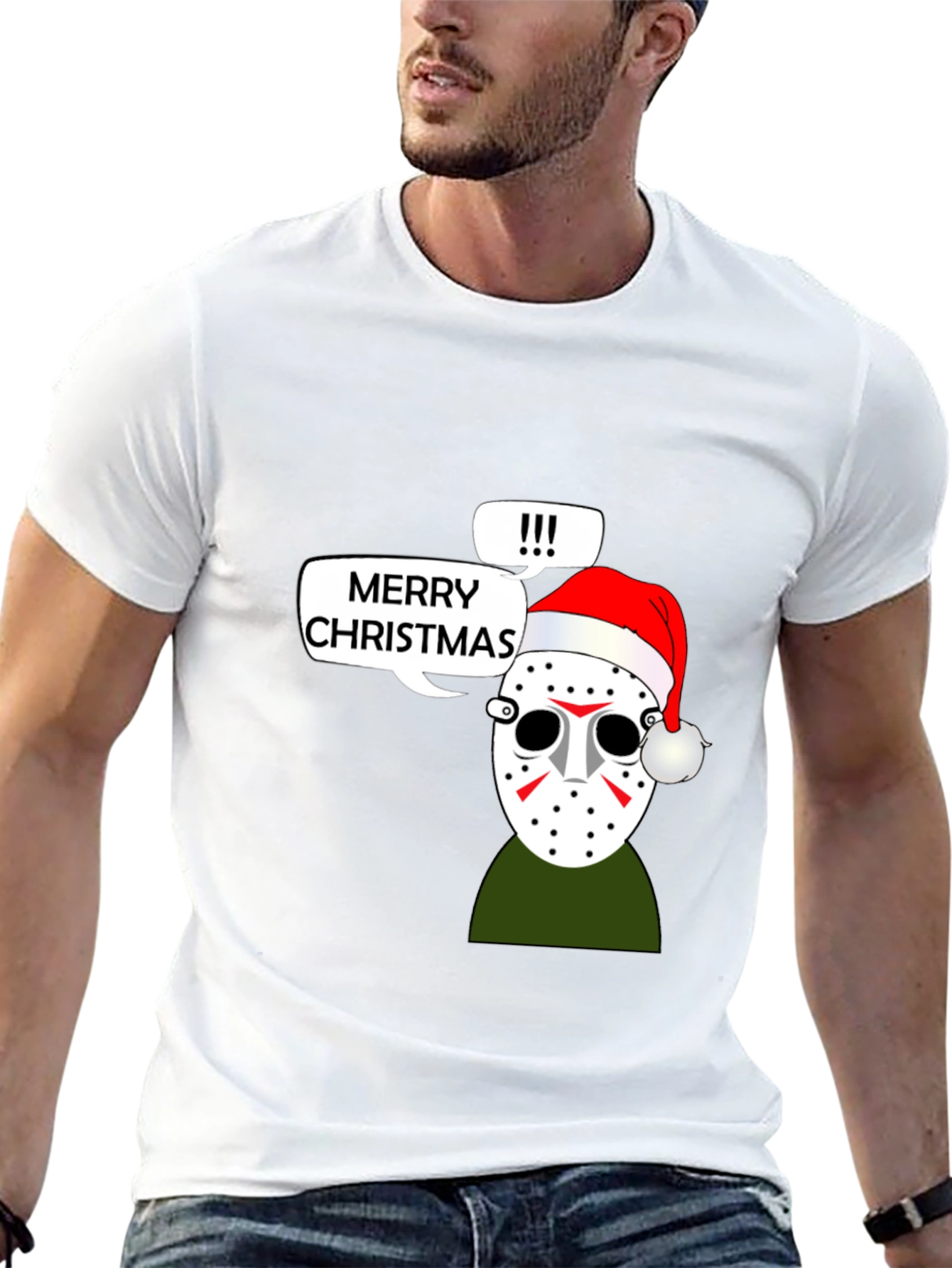 Merry Christmas Jason Mask Holiday T-Shirt