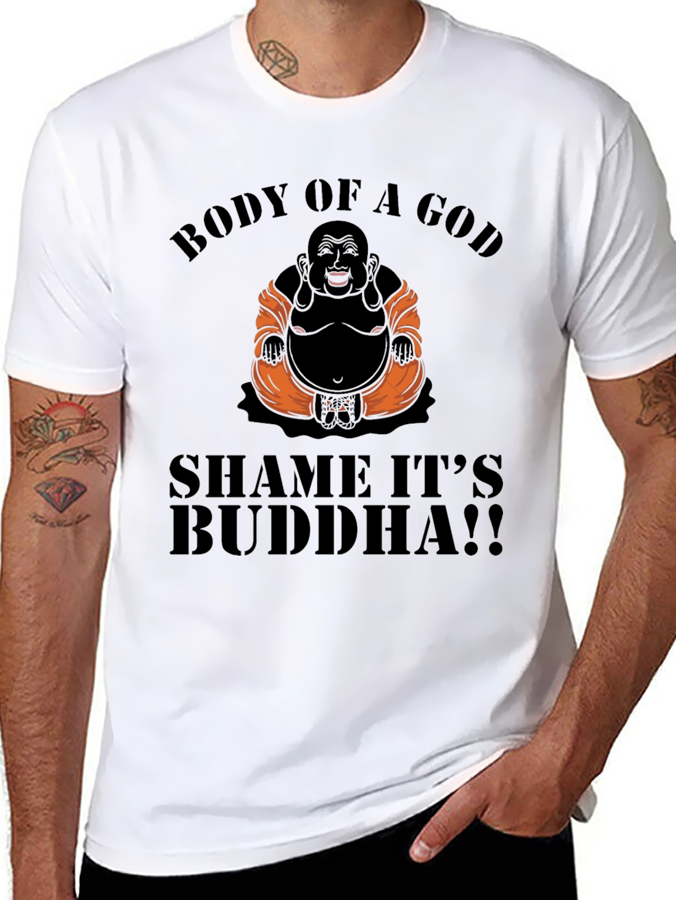 Body of a God Buddha Graphic T-Shirt