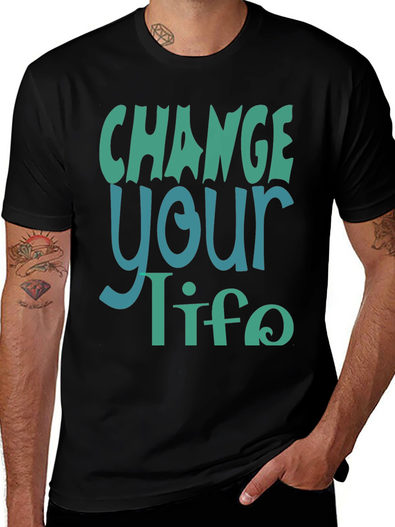 Change Your Life Graphic Tee - Black