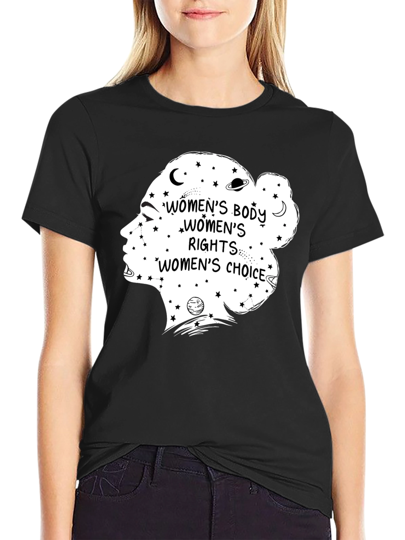 Womens Rights Graphic Tee - Black