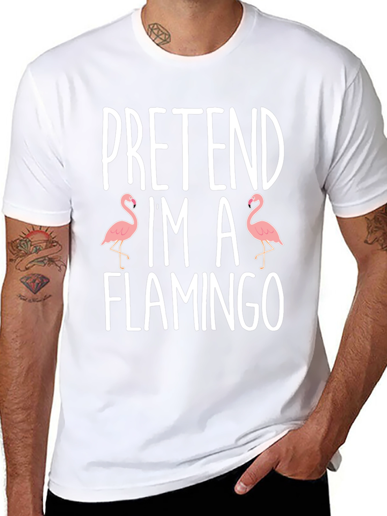 Pretend Im A Flamingo Graphic T-Shirt