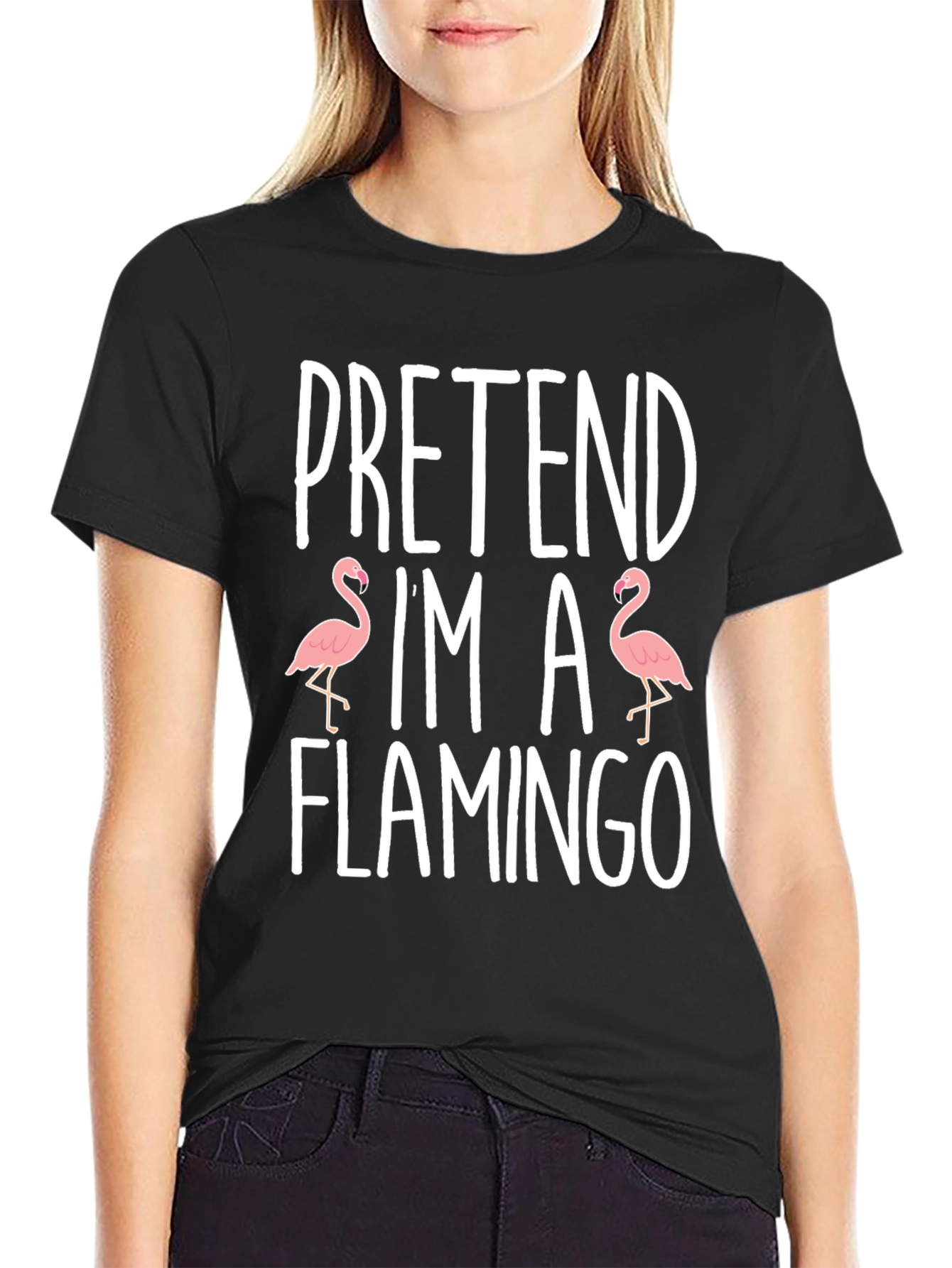 Pretend Im A Flamingo Graphic T-Shirt