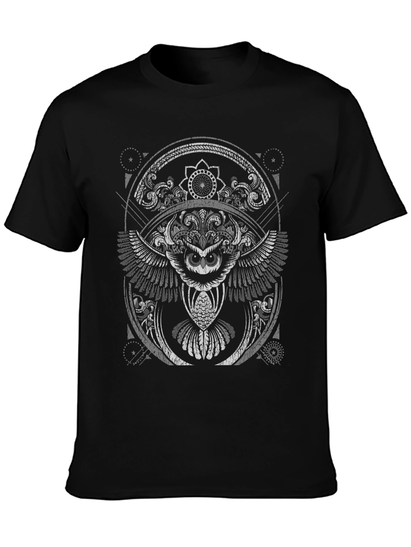 Owl Mandala Graphic Print Tee