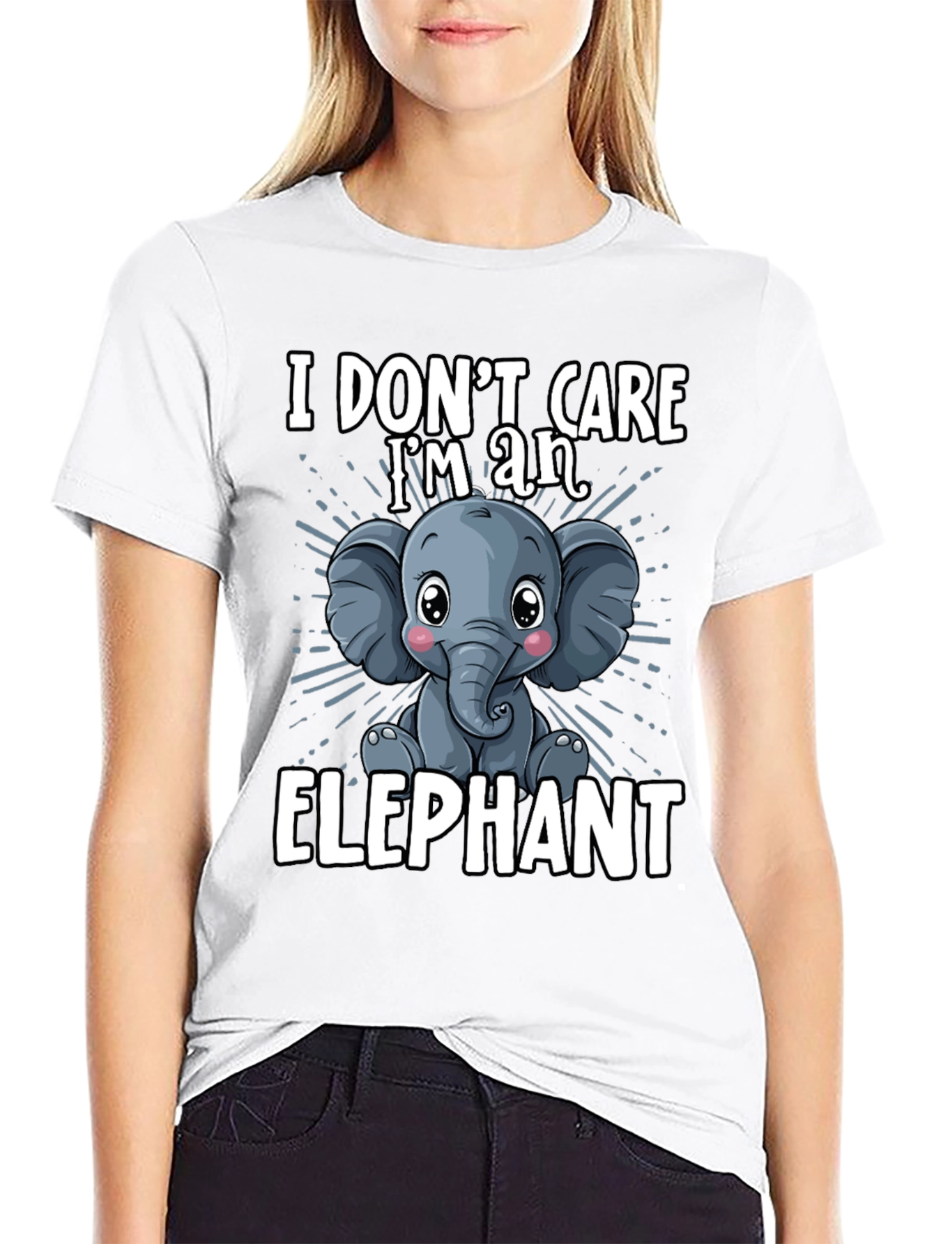I Dont Care Im an Elephant Mens T-Shirt