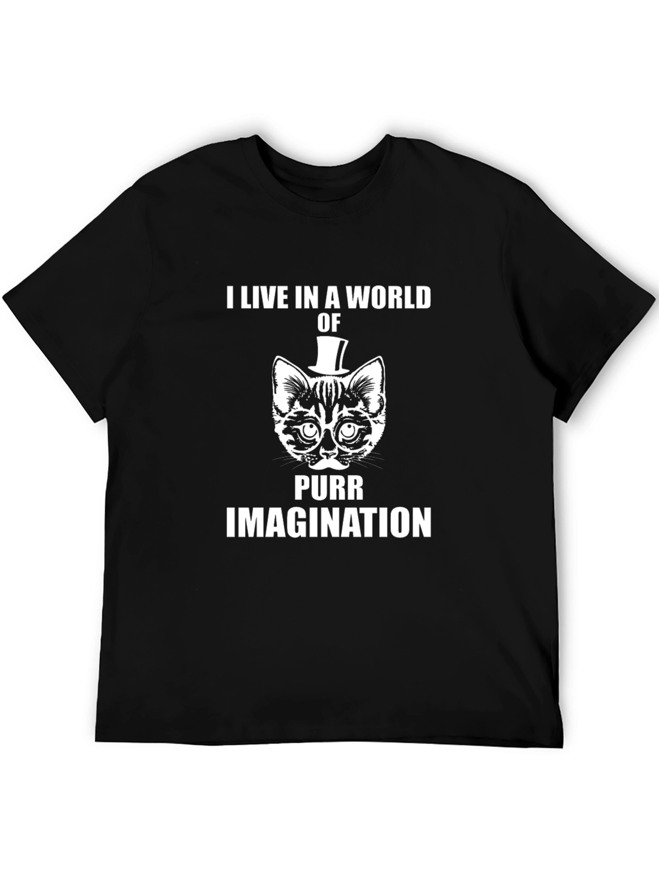 Purr Imagination Cat Graphic Tee - Novelty T-Shirt