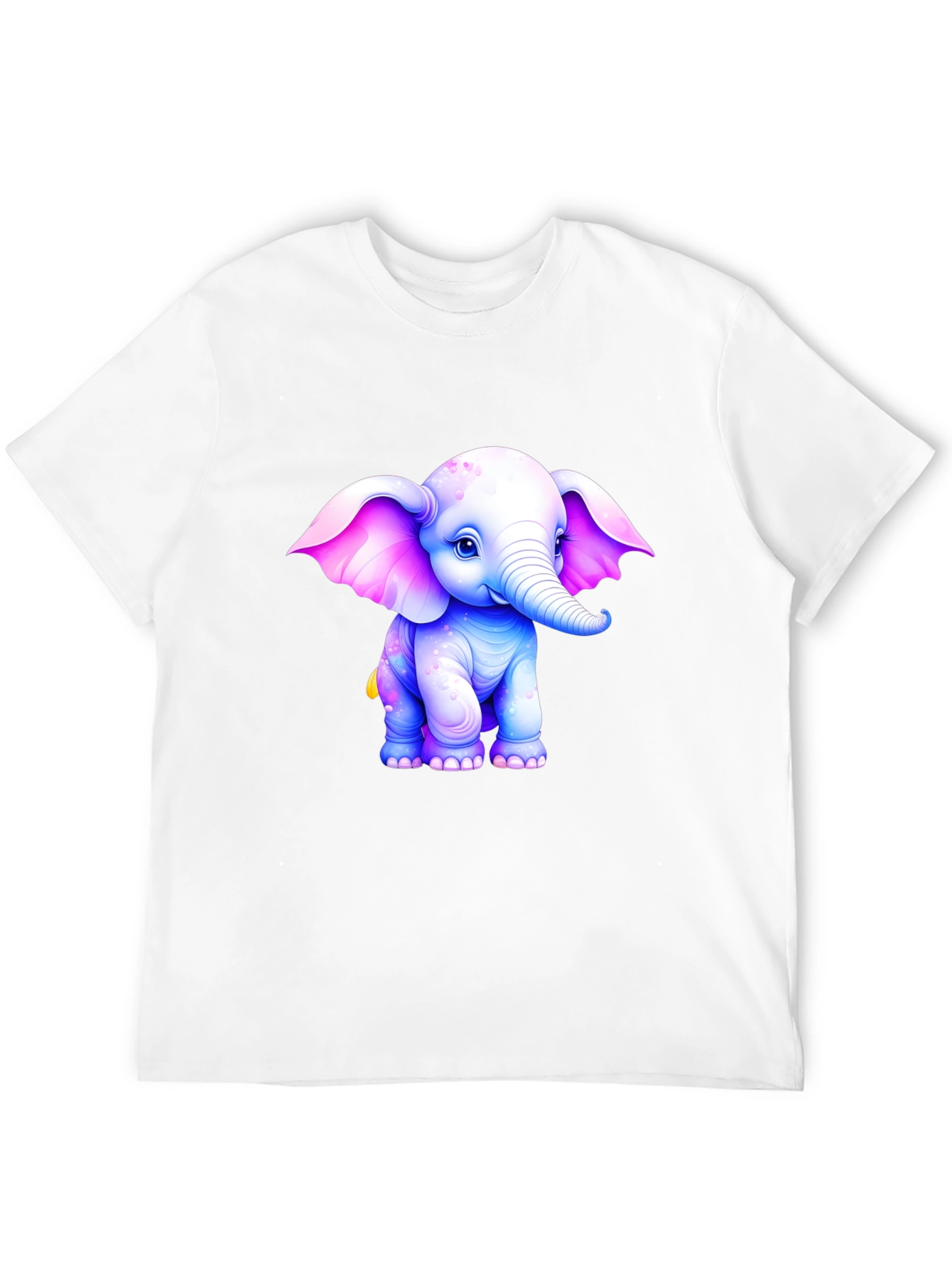 Cute Elephant Graphic T-Shirt - Black