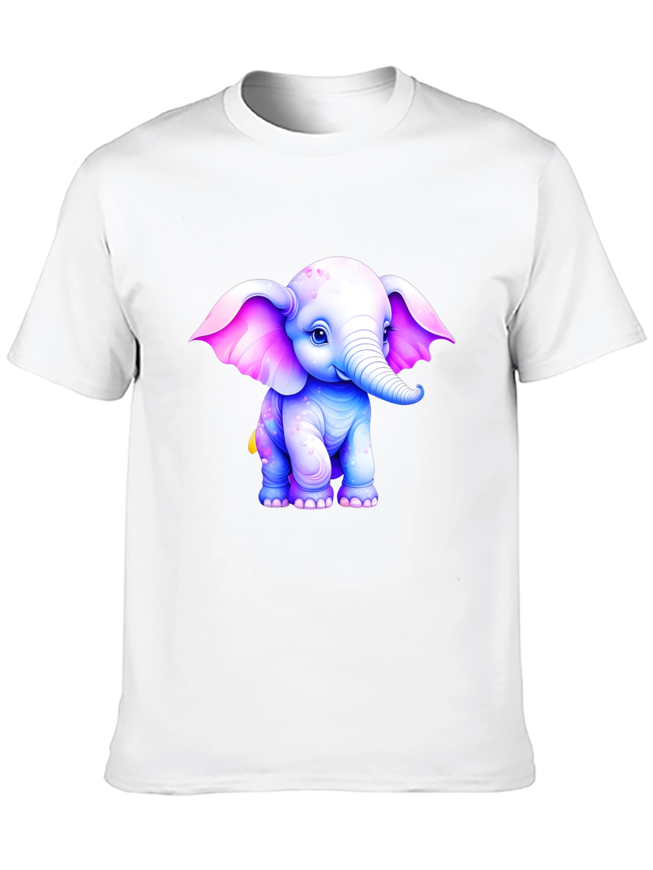 Cute Elephant Graphic T-Shirt - Black