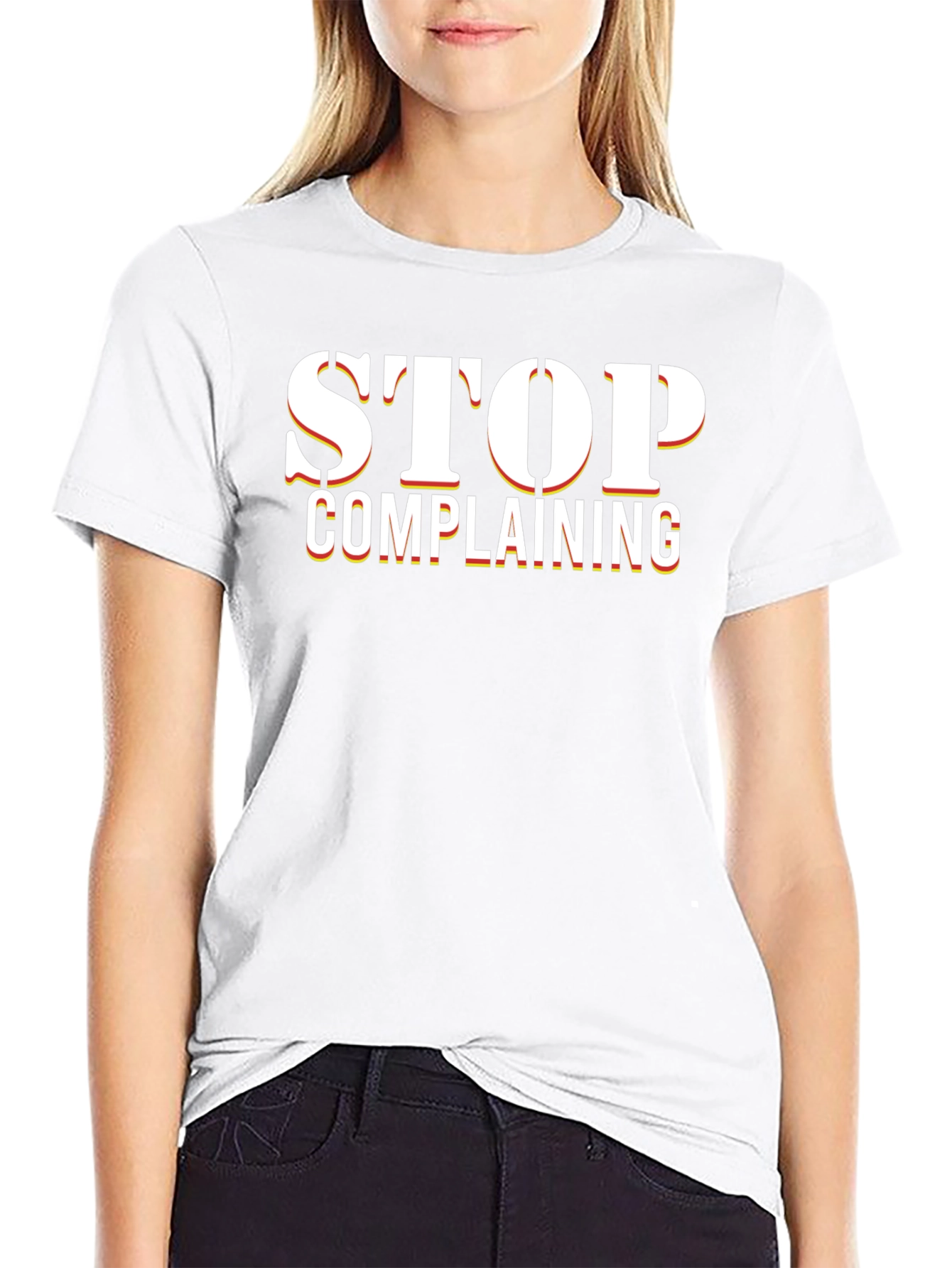 Stop Complaining Black Graphic Tee