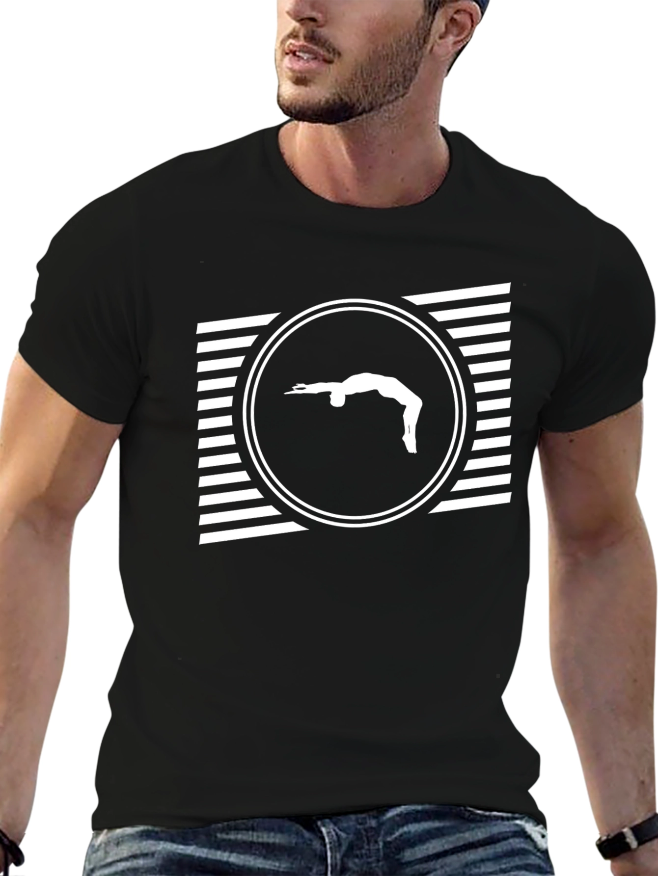 Gymnast Silhouette T-Shirt - Black