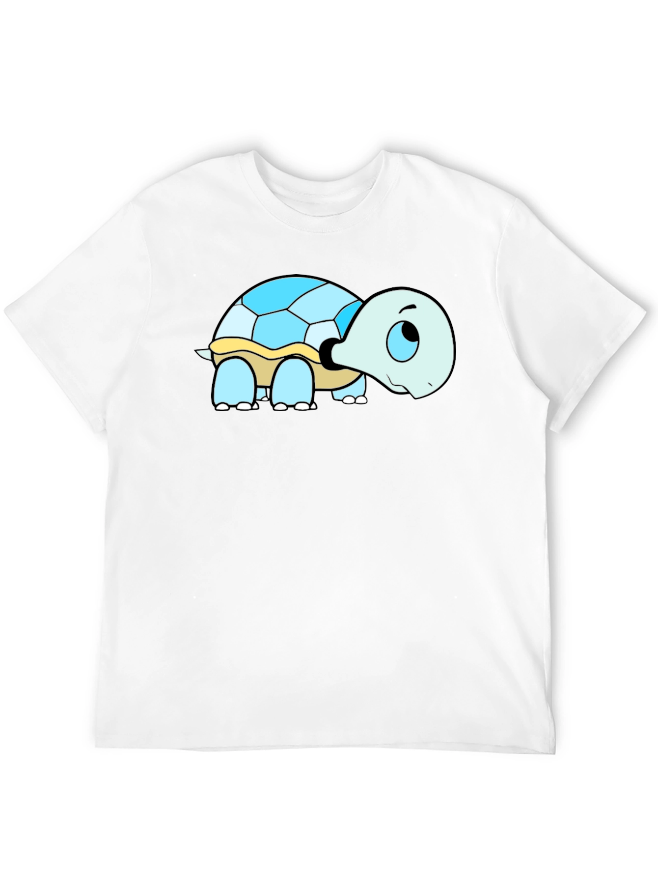 Cartoon Turtle Graphic T-Shirt - Black
