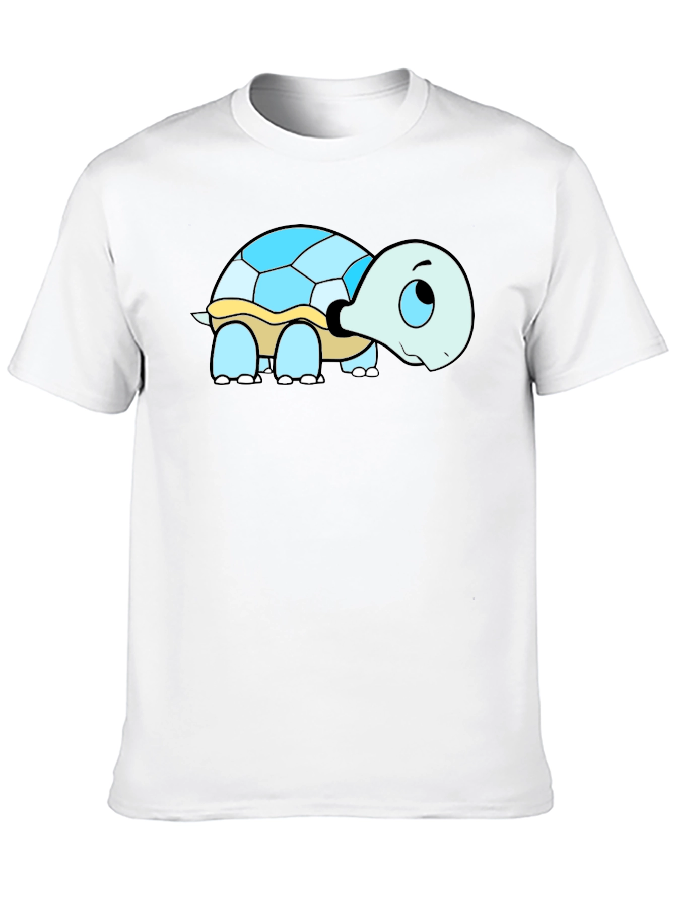 Cartoon Turtle Graphic T-Shirt - Black