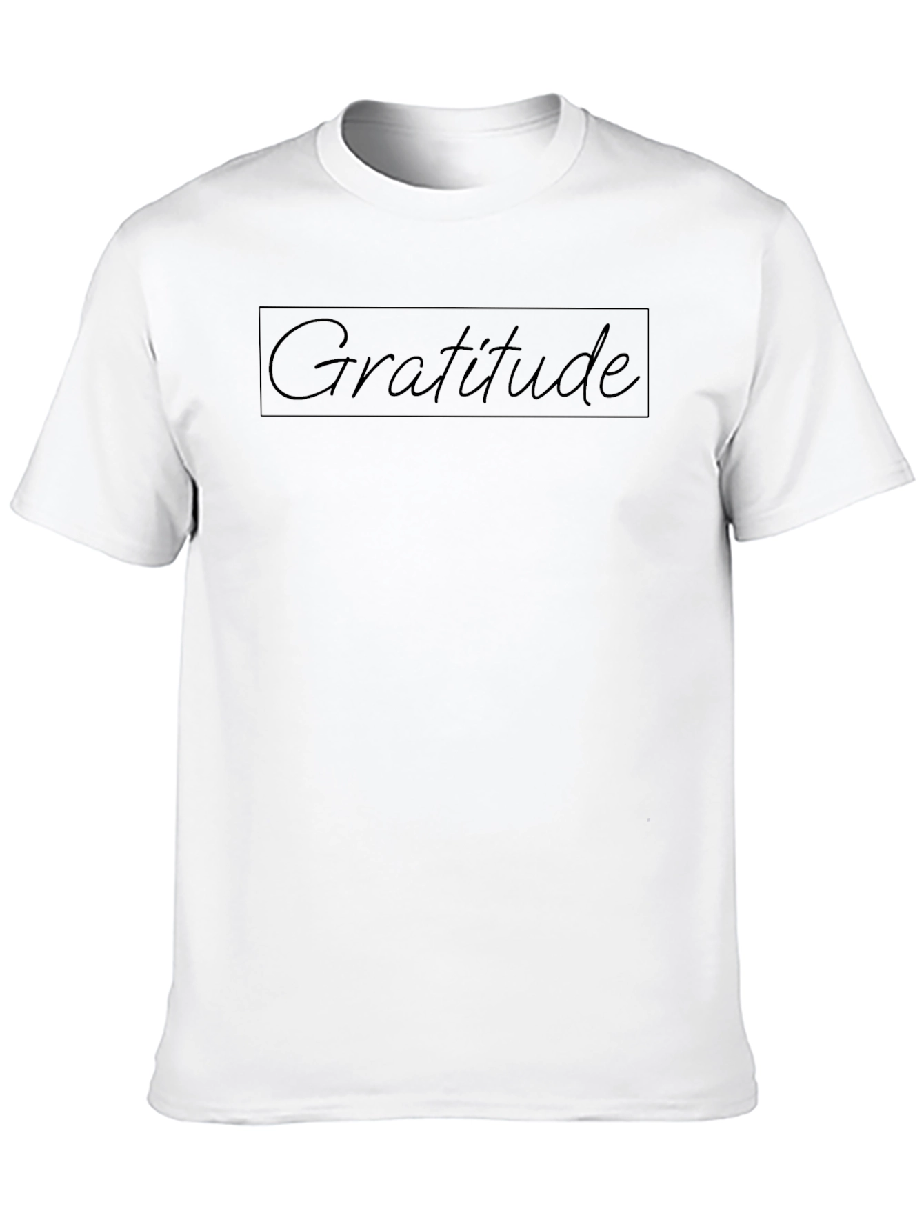 Gratitude Black Graphic T-Shirt