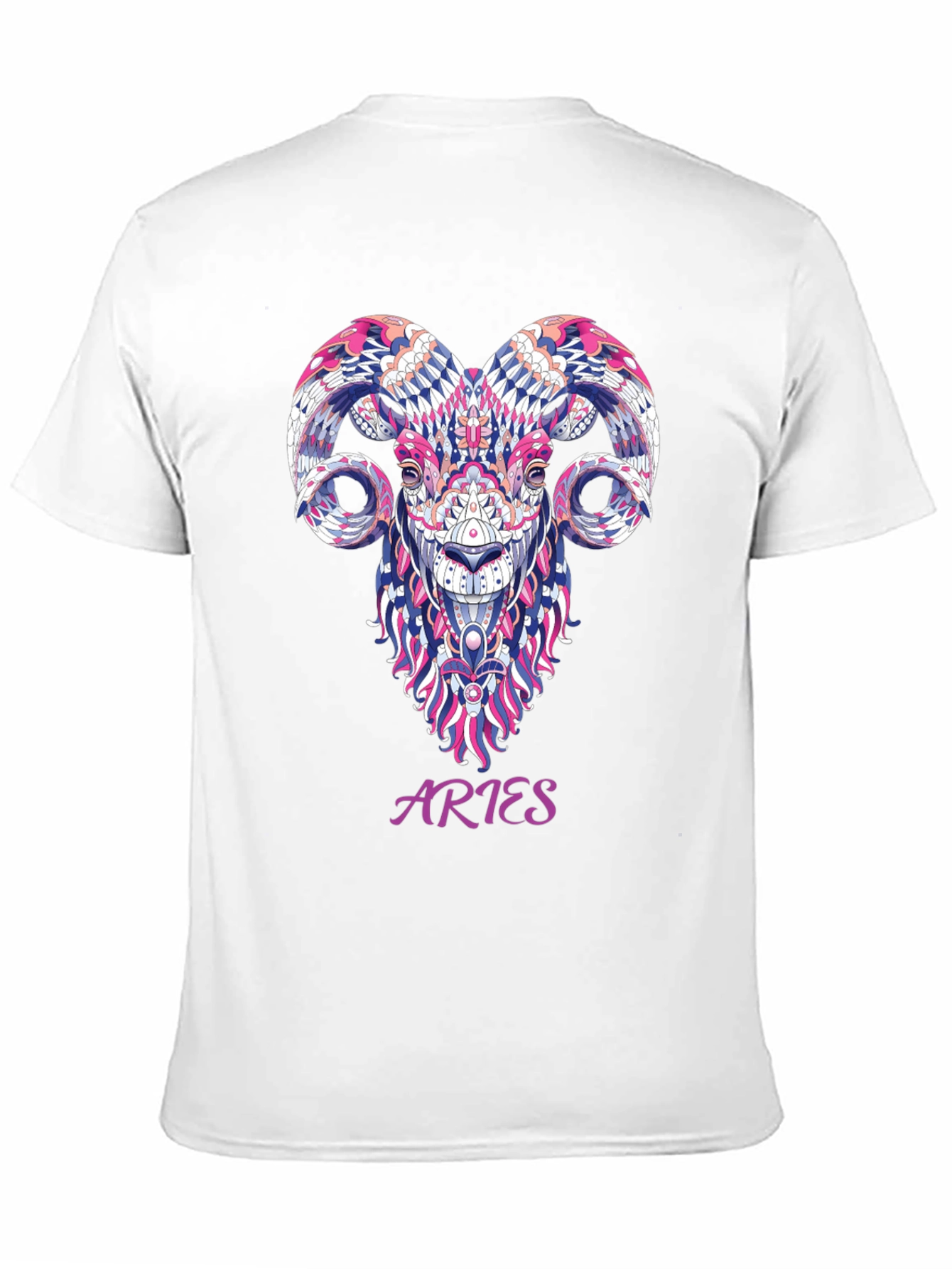 Aries Zodiac Ram Graphic Black T-Shirt
