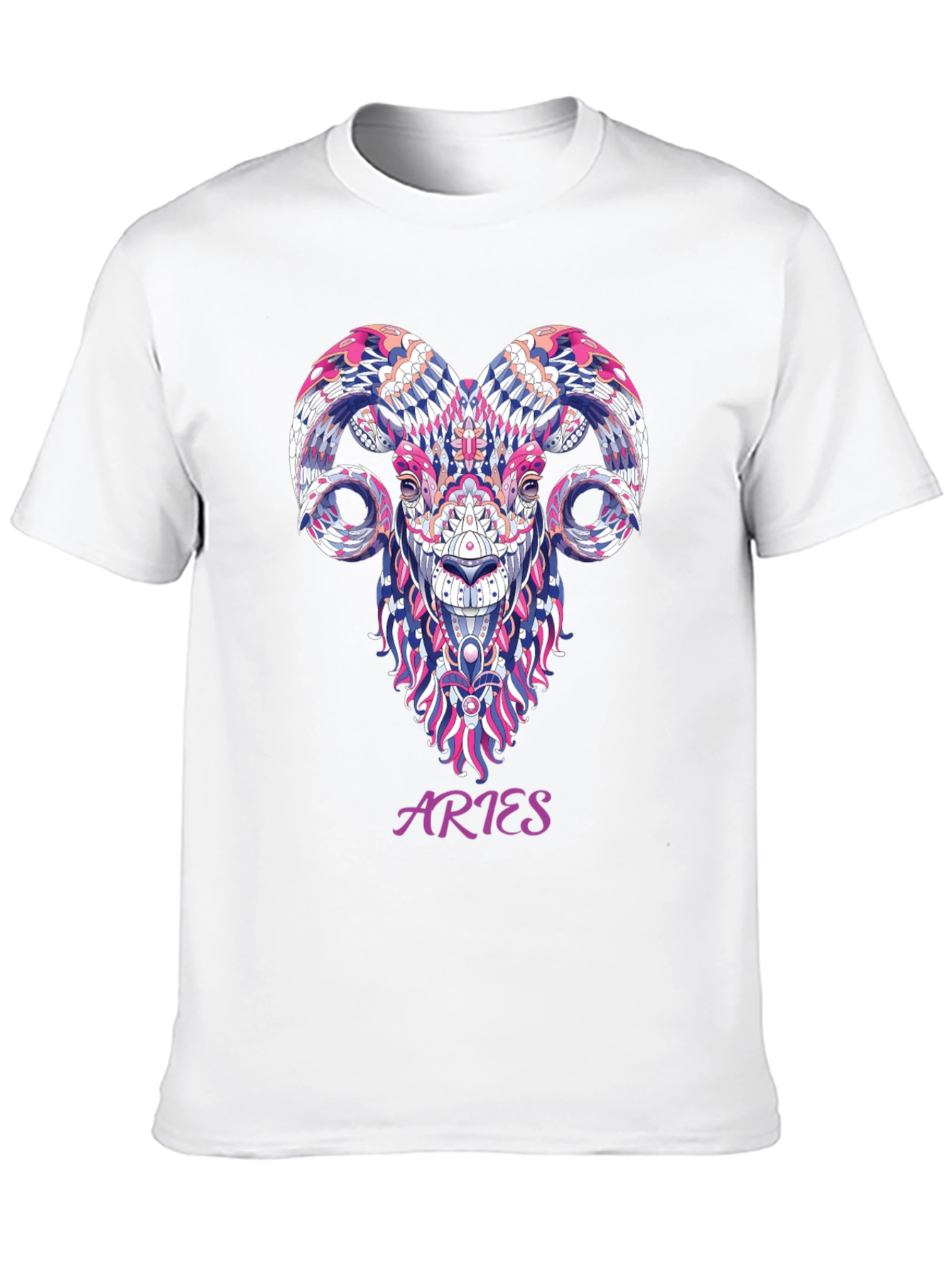 Aries Zodiac Ram Graphic Black T-Shirt
