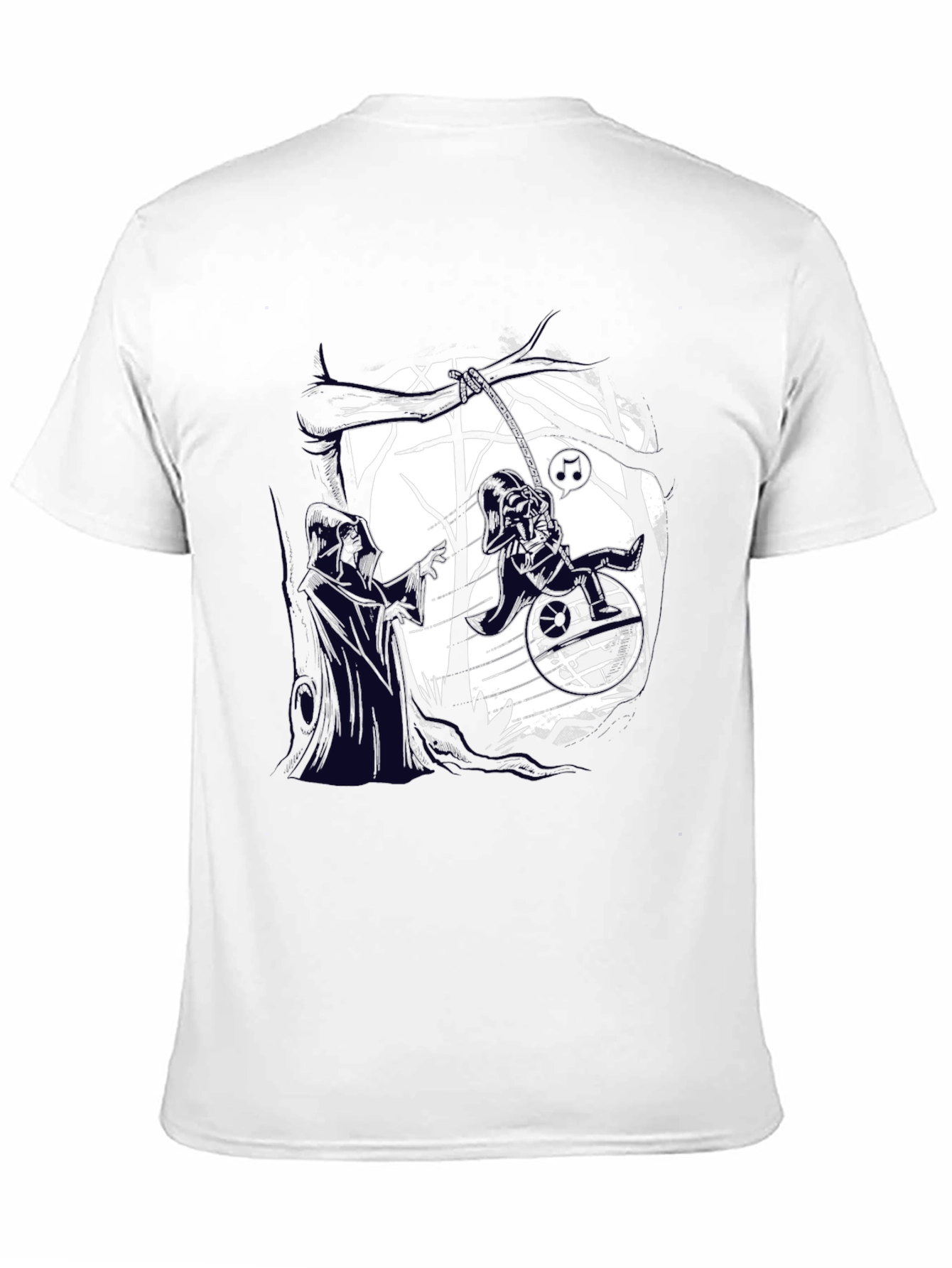 Darth Vader Wheelchair Funny Black T-Shirt