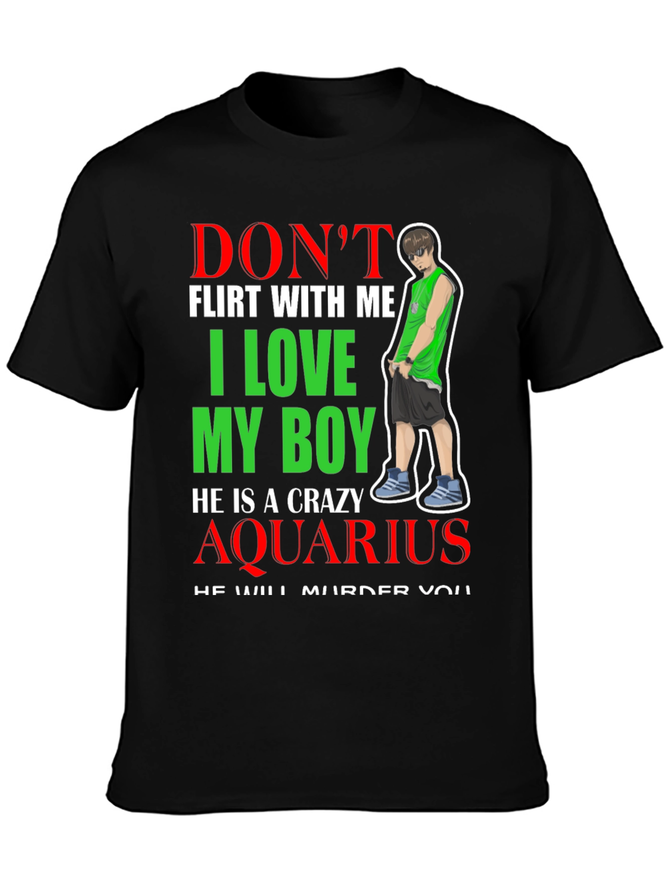 Crazy Aquarius Boy T-Shirt