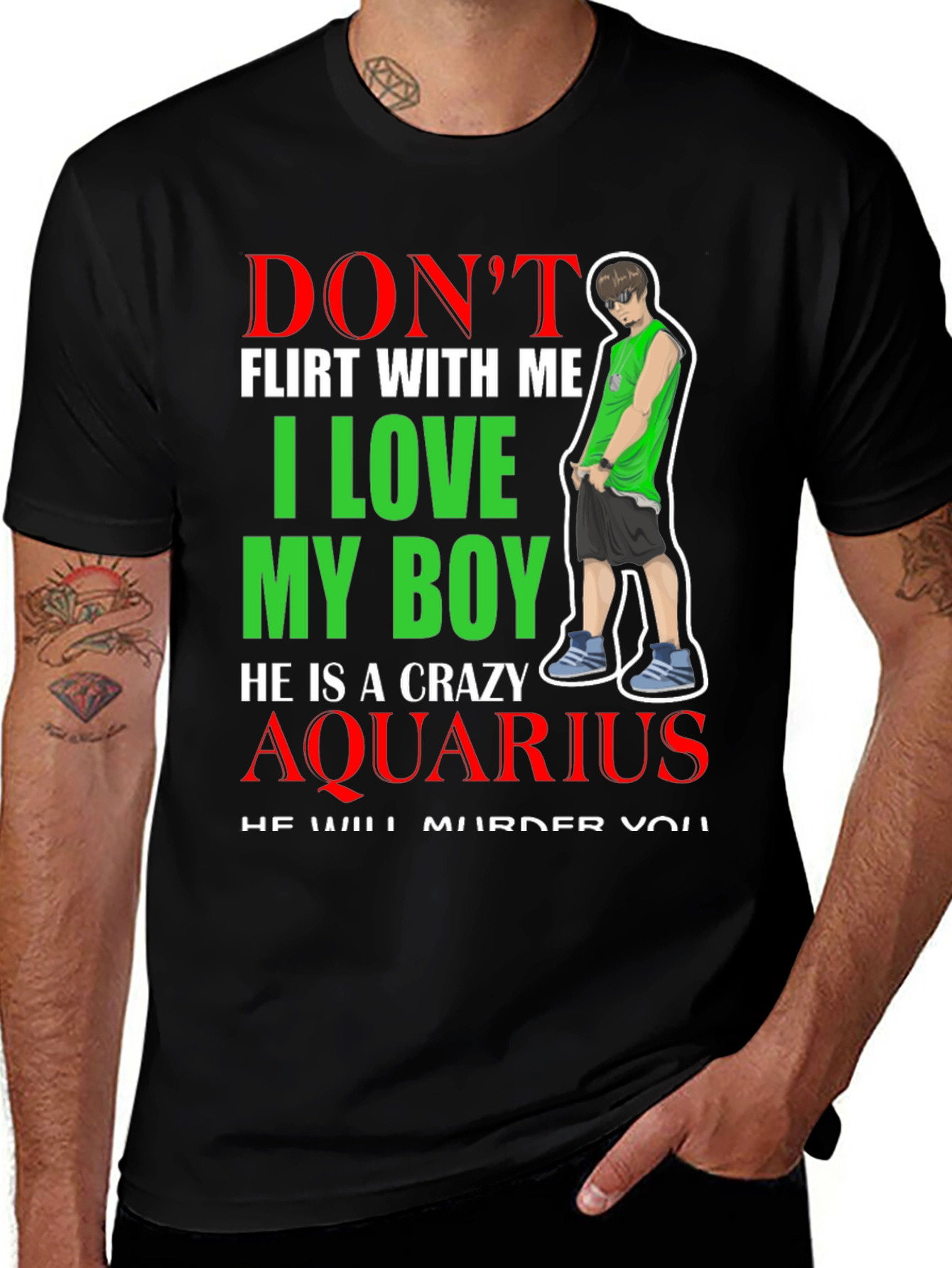 Crazy Aquarius Boy T-Shirt