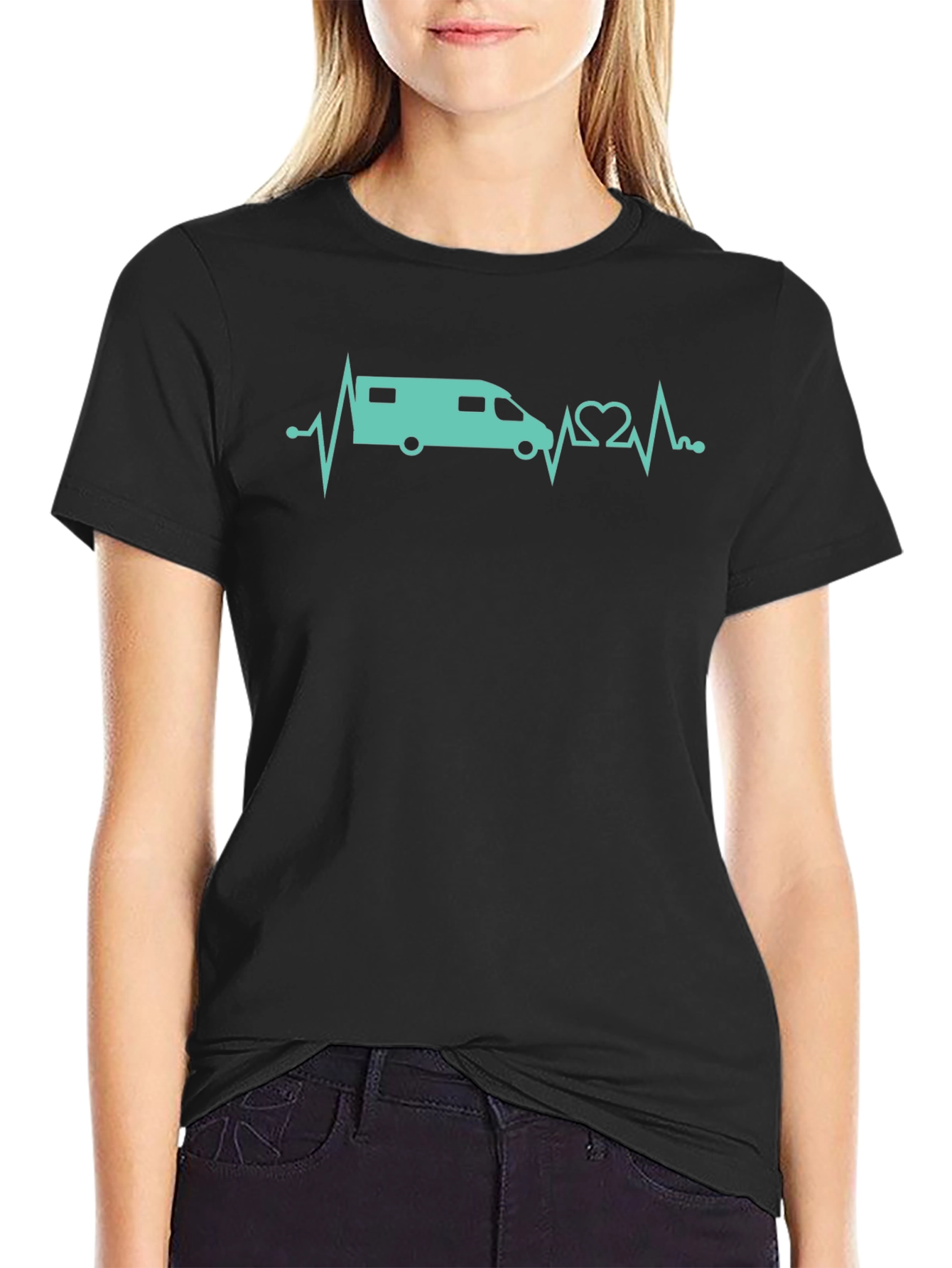 RV Heartbeat T-Shirt - Camping Adventure