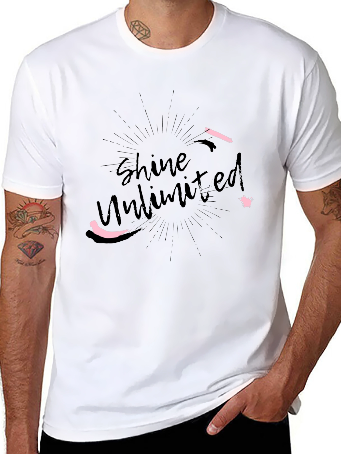 Shine Unlimited Black Graphic Tee