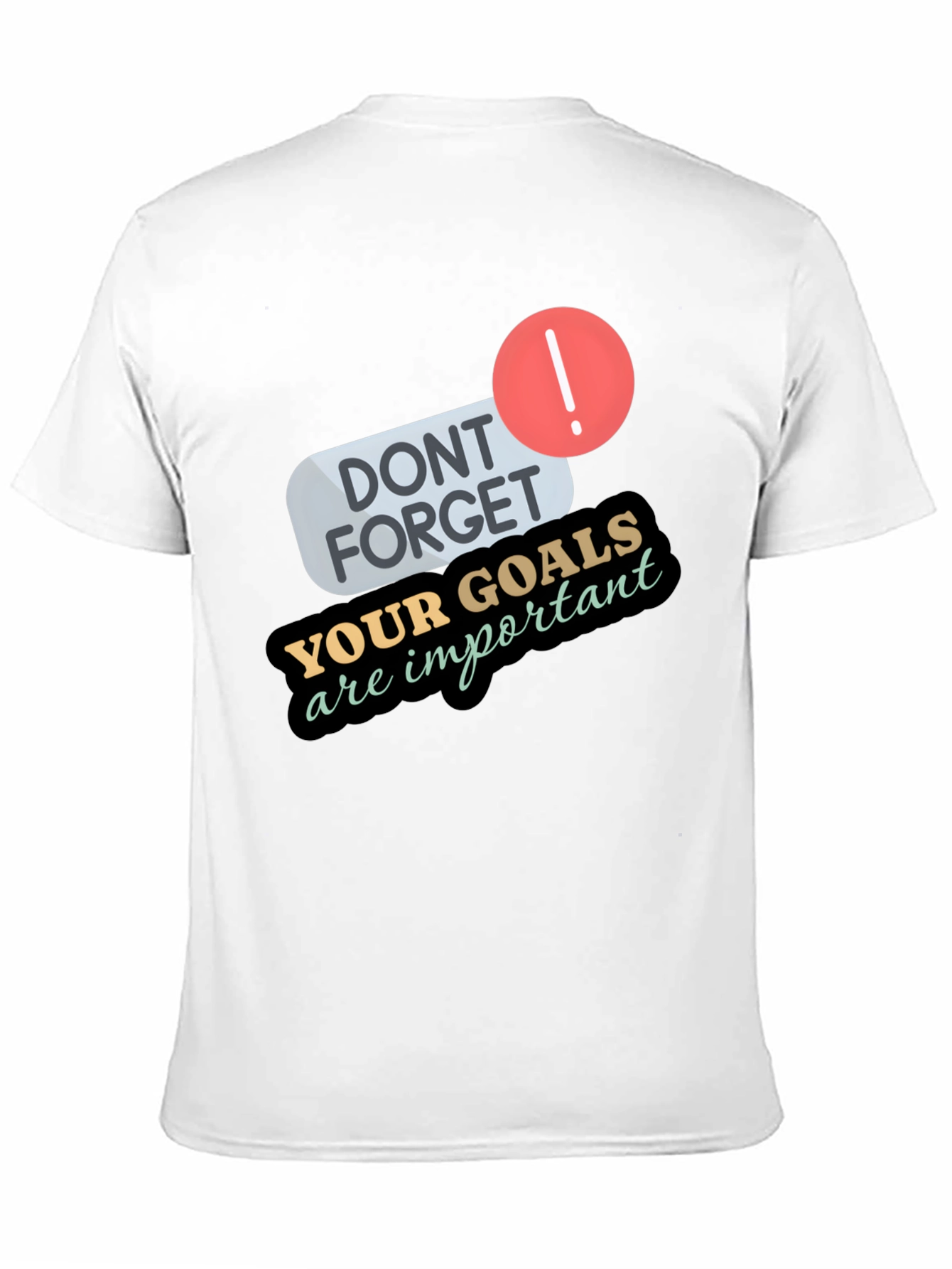 Goals Reminder Black Tee