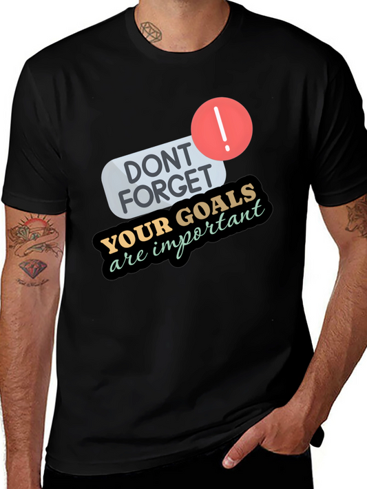 Goals Reminder Black Tee