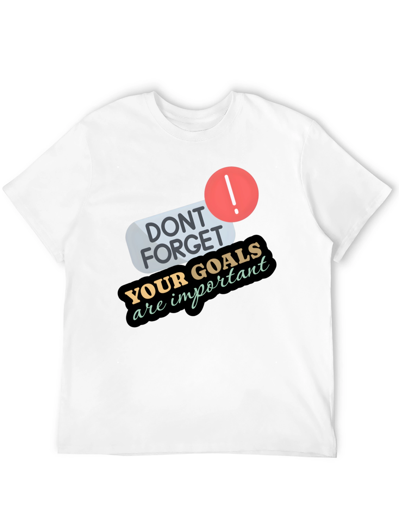 Goals Reminder Black Tee