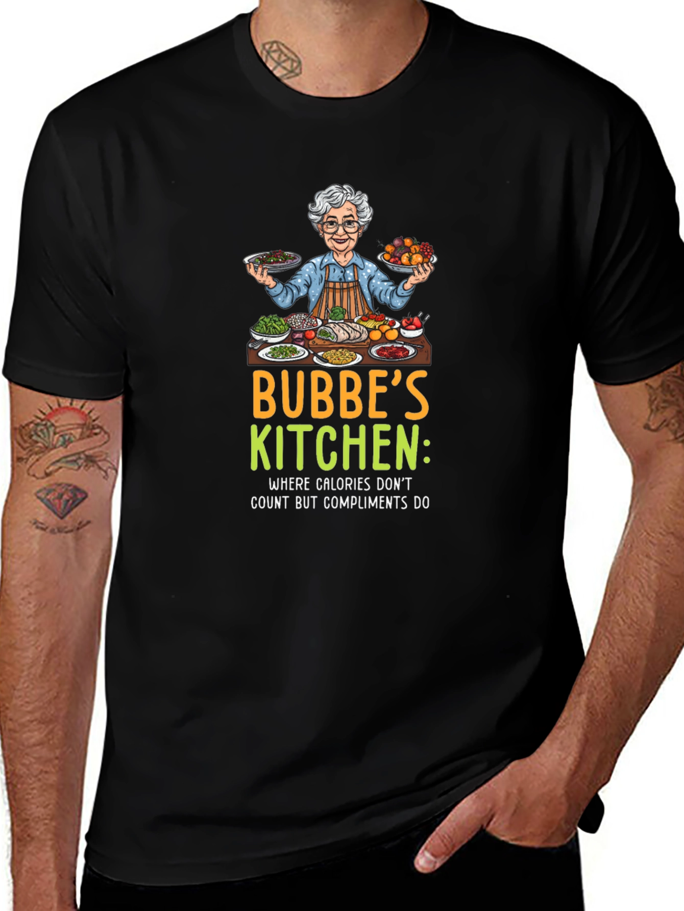 Bubbes Kitchen T-Shirt - Where Calories Dont Count!