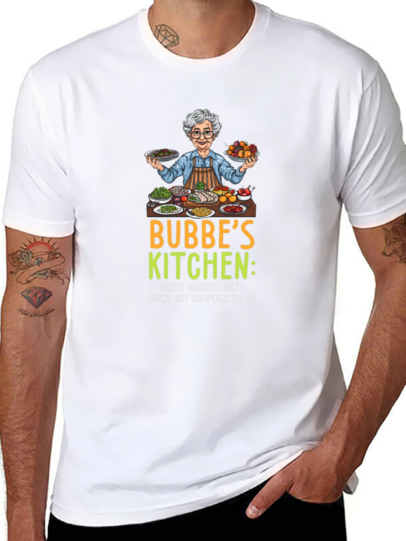 Bubbes Kitchen T-Shirt - Where Calories Dont Count!