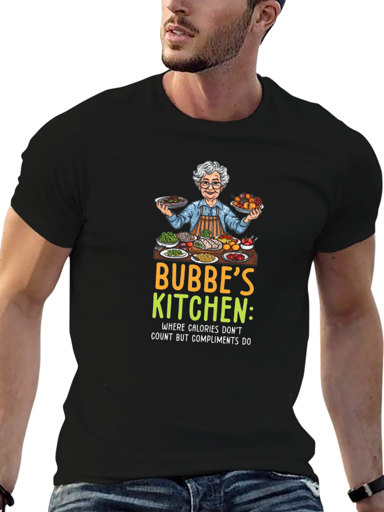 Bubbes Kitchen T-Shirt - Where Calories Dont Count!
