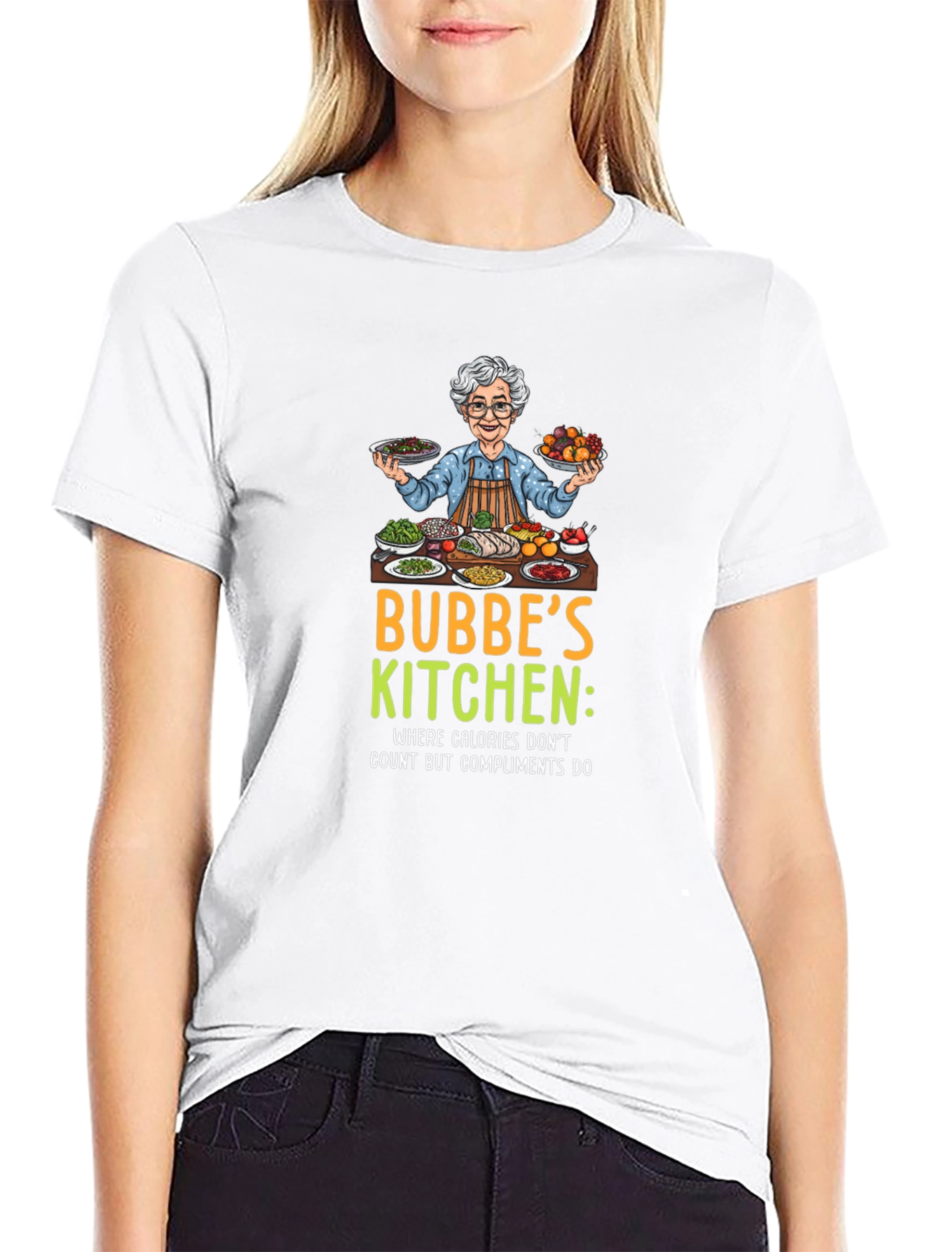 Bubbes Kitchen T-Shirt - Where Calories Dont Count!