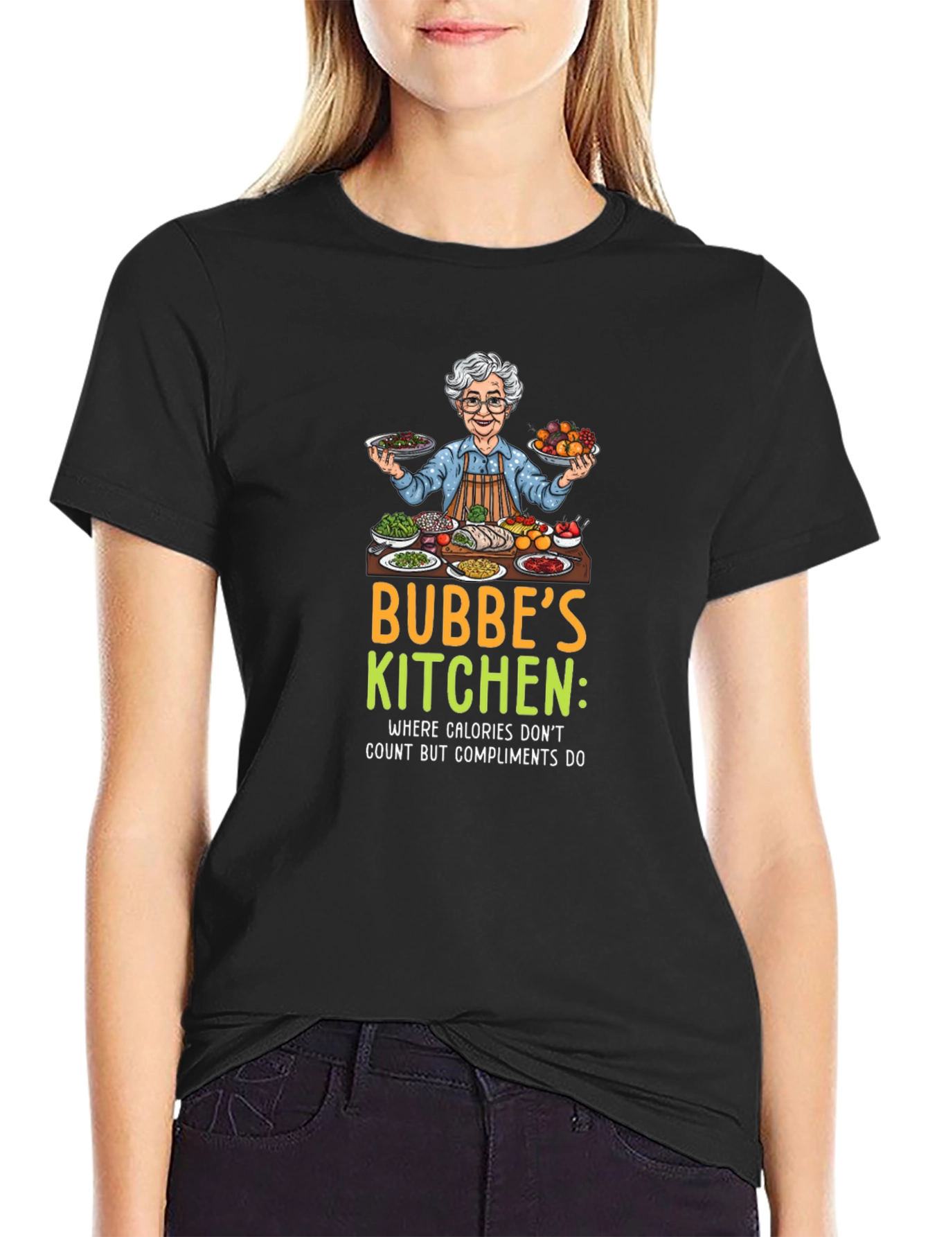 Bubbes Kitchen T-Shirt - Where Calories Dont Count!