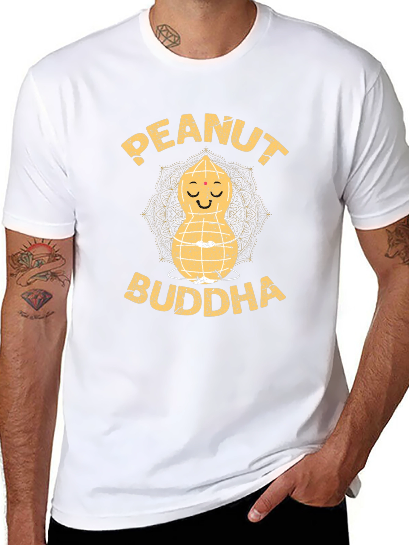 Peanut Buddha Graphic Tee - Zen Humor