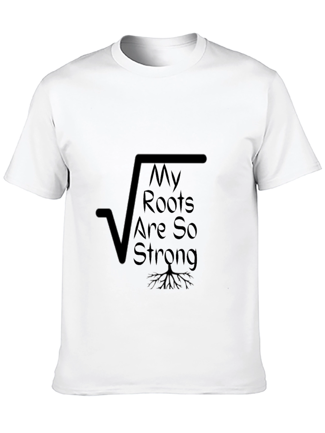 Strong Roots Graphic Tee - Black Cotton Shirt