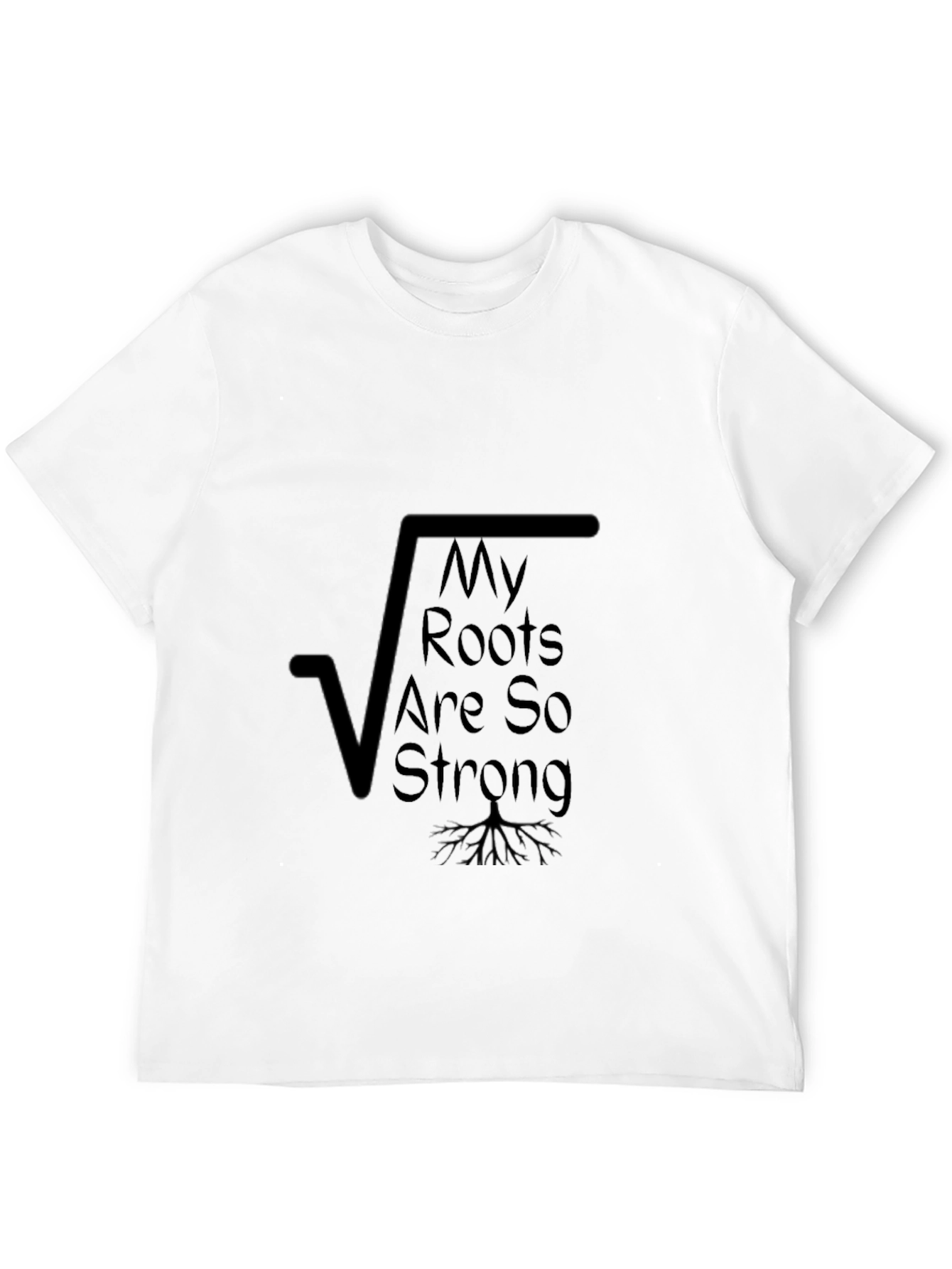 Strong Roots Graphic Tee - Black Cotton Shirt