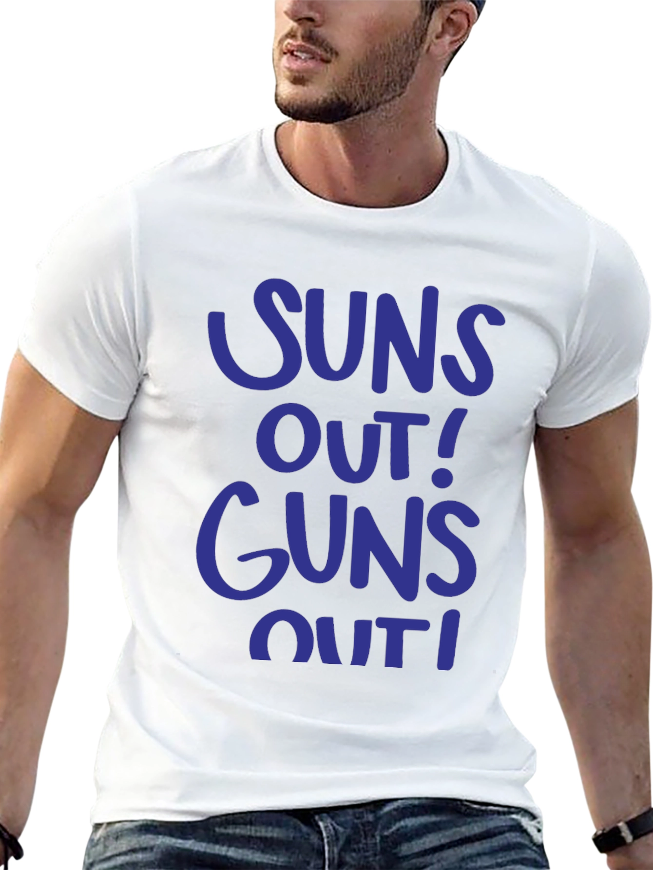 Suns Out Guns Out Funny Graphic T-Shirt