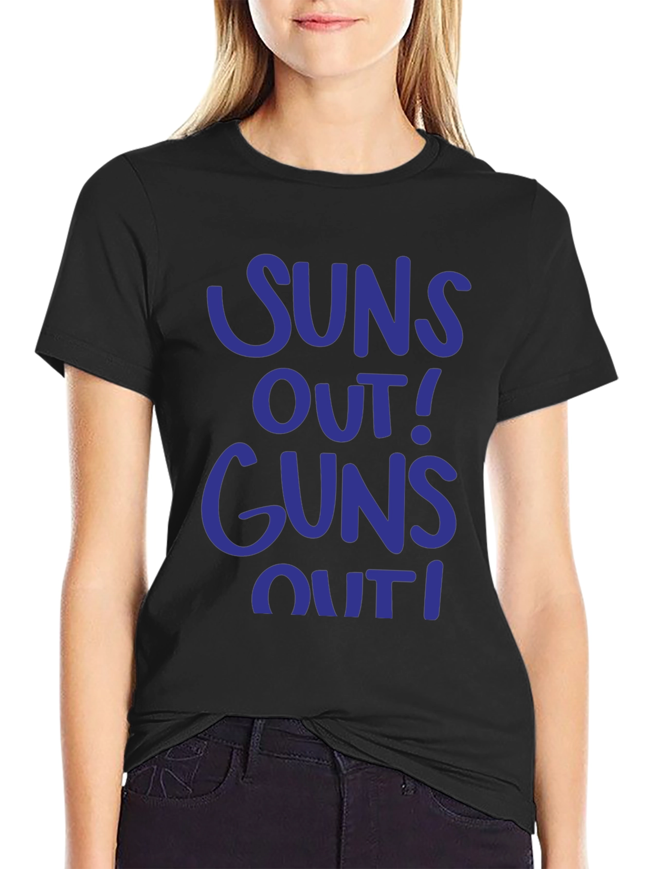 Suns Out Guns Out Funny Graphic T-Shirt